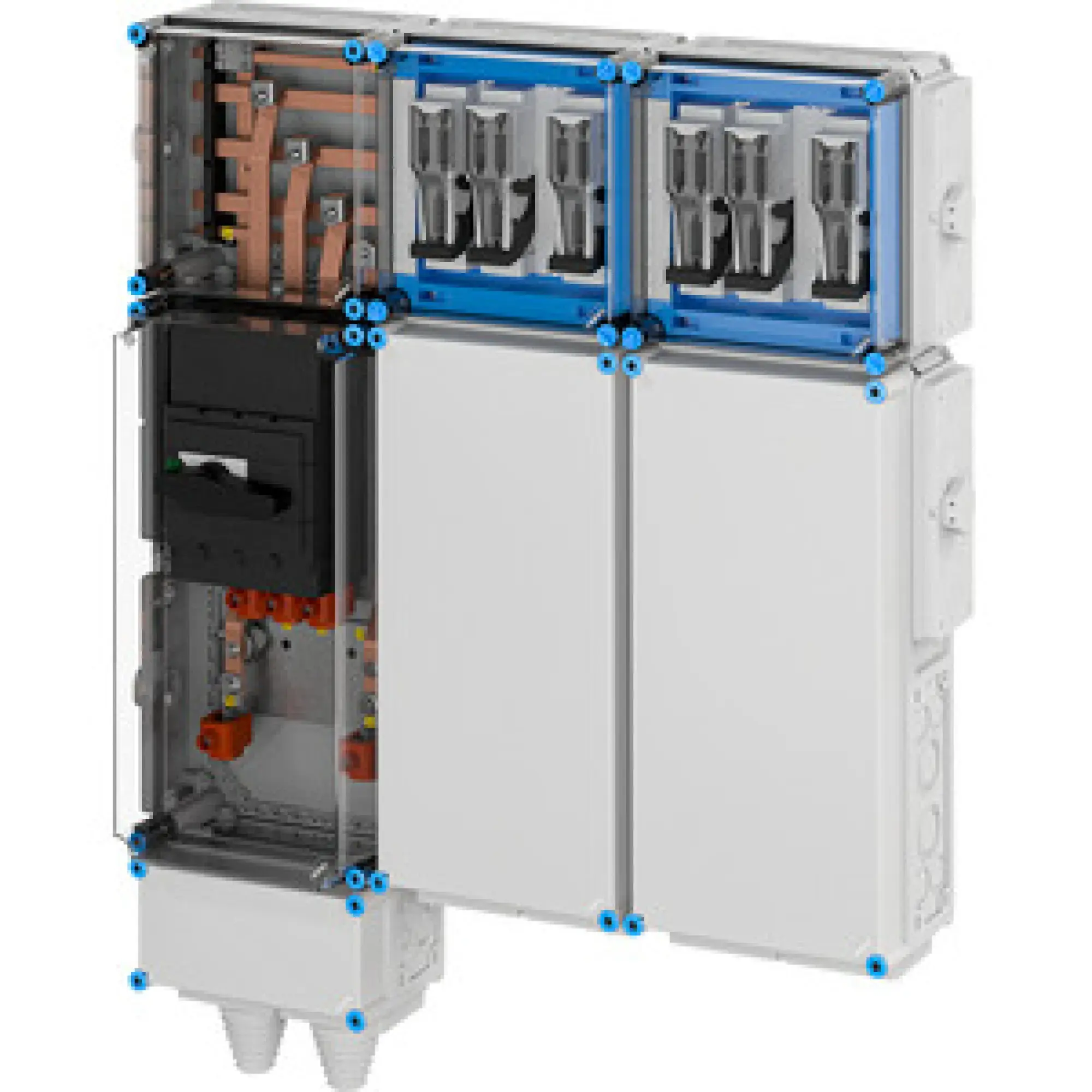 Hensel 65000222 Ladeverteiler für bis zu 6 Doppelladepunkte à 22kW Mi EV 44kW 6000 (img_002)