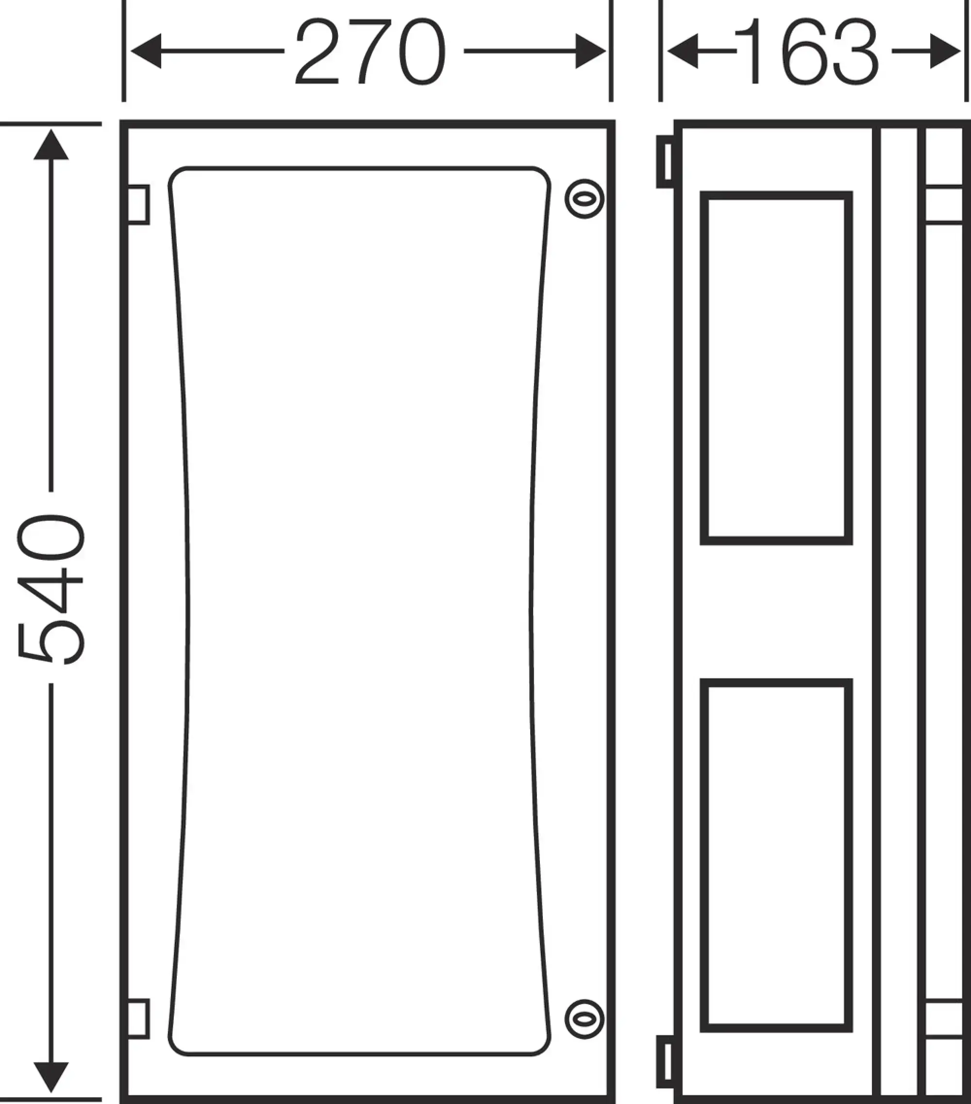 Hensel 68000199 ENYSTAR-Leergehäuse, Einbaumaße 216x486x136mm, transparenter Tür FP 0310 (img_004)