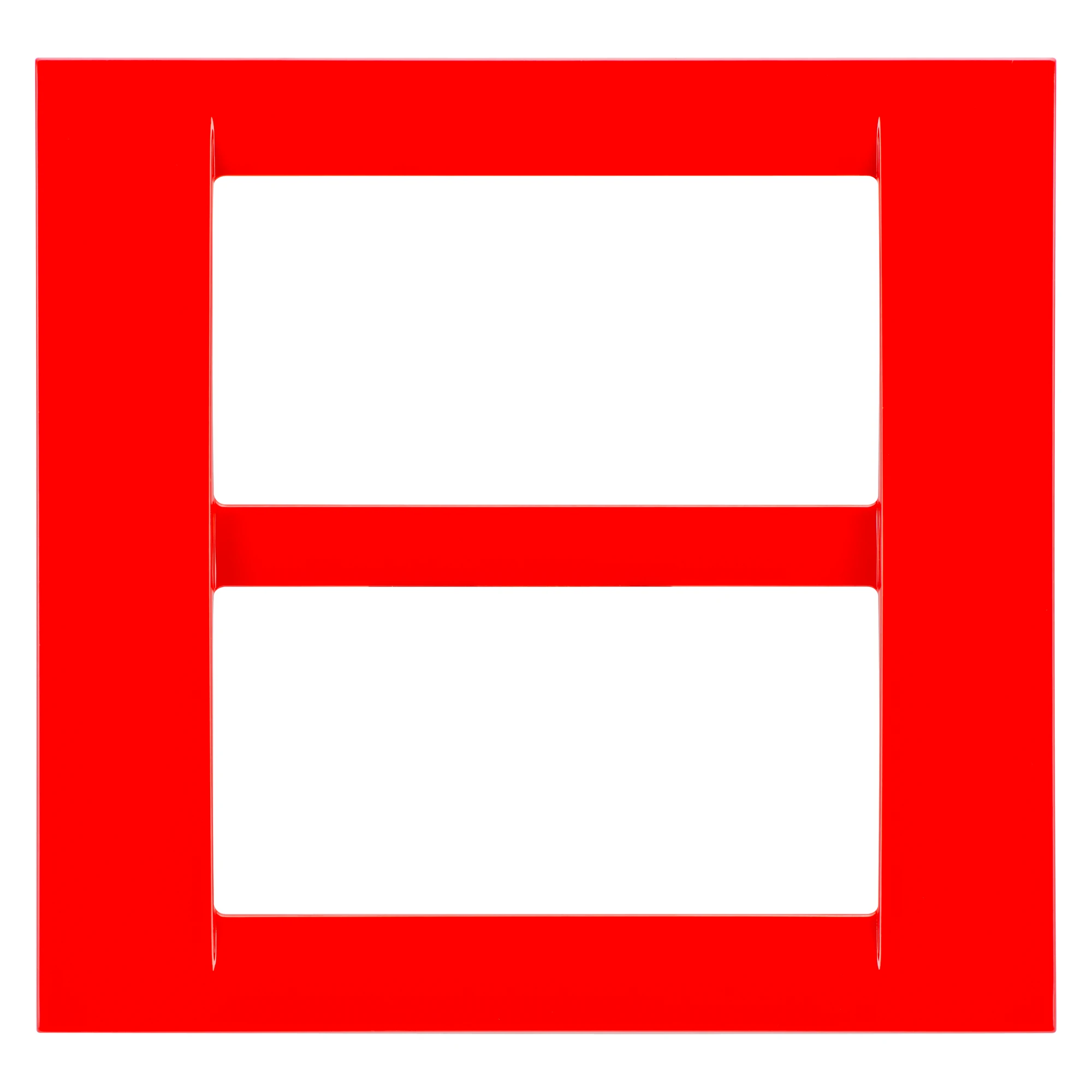 GEWISS GW22127 VIRNA PLATE - IN TECHNOPOLYMER GLOSS FINISHING - 8 GANG (4+4 OVERLAPPING) - GERANIUM RED - SYSTEM (img_001)