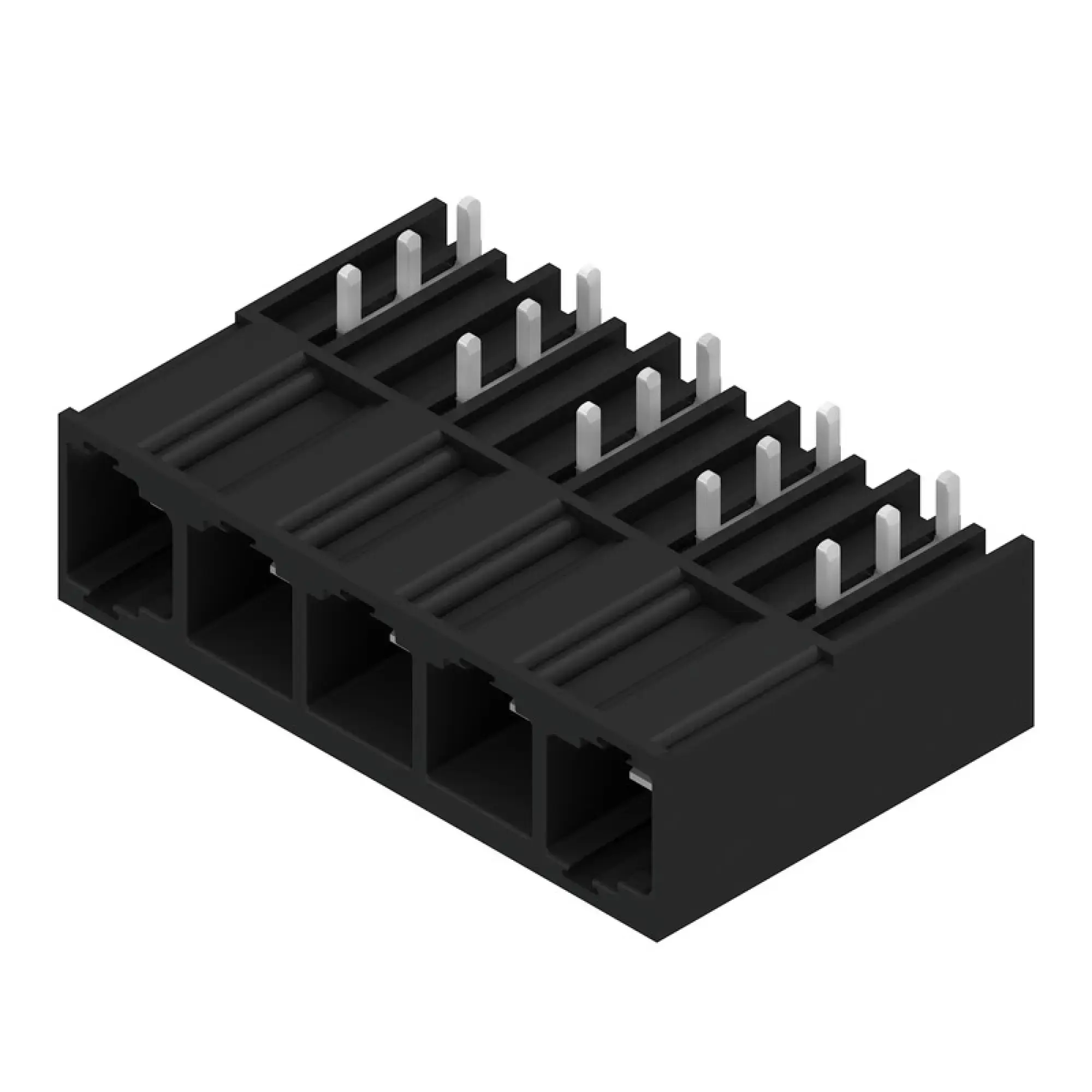 Weidmüller 1813520000 PCB connector (board connection), 1000 V, 78.3 A, Pitch in mm: 10.16, Number of poles: 5, THT solder connection, Box (img_001)