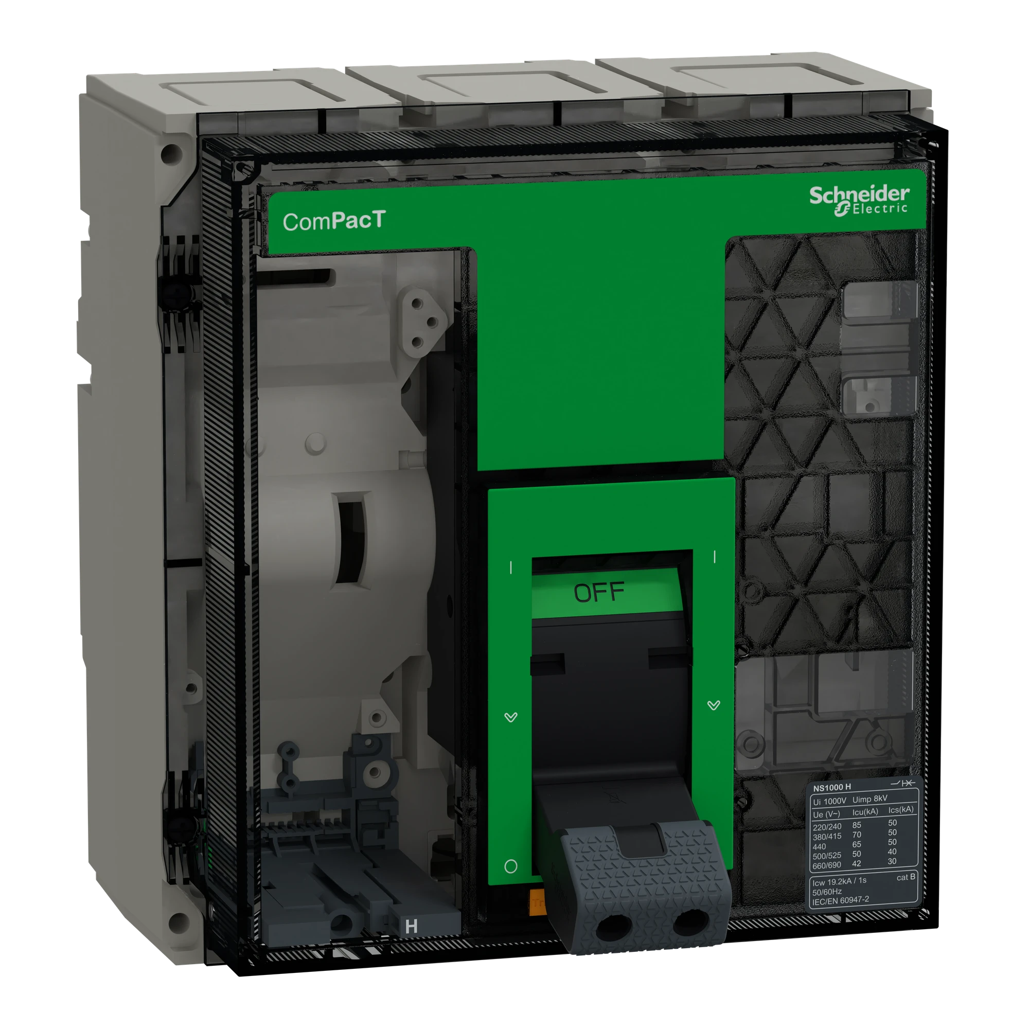 Schneider Electric C100H3FM ComPacT NS1000H, 3P, 1,000 A, max. breaking capacity 70 kA (img_001) Schneider Electric C100H3FM ComPacT NS1000H, 3P, 1,000 A, max. breaking capacity 70 kA (img_001)