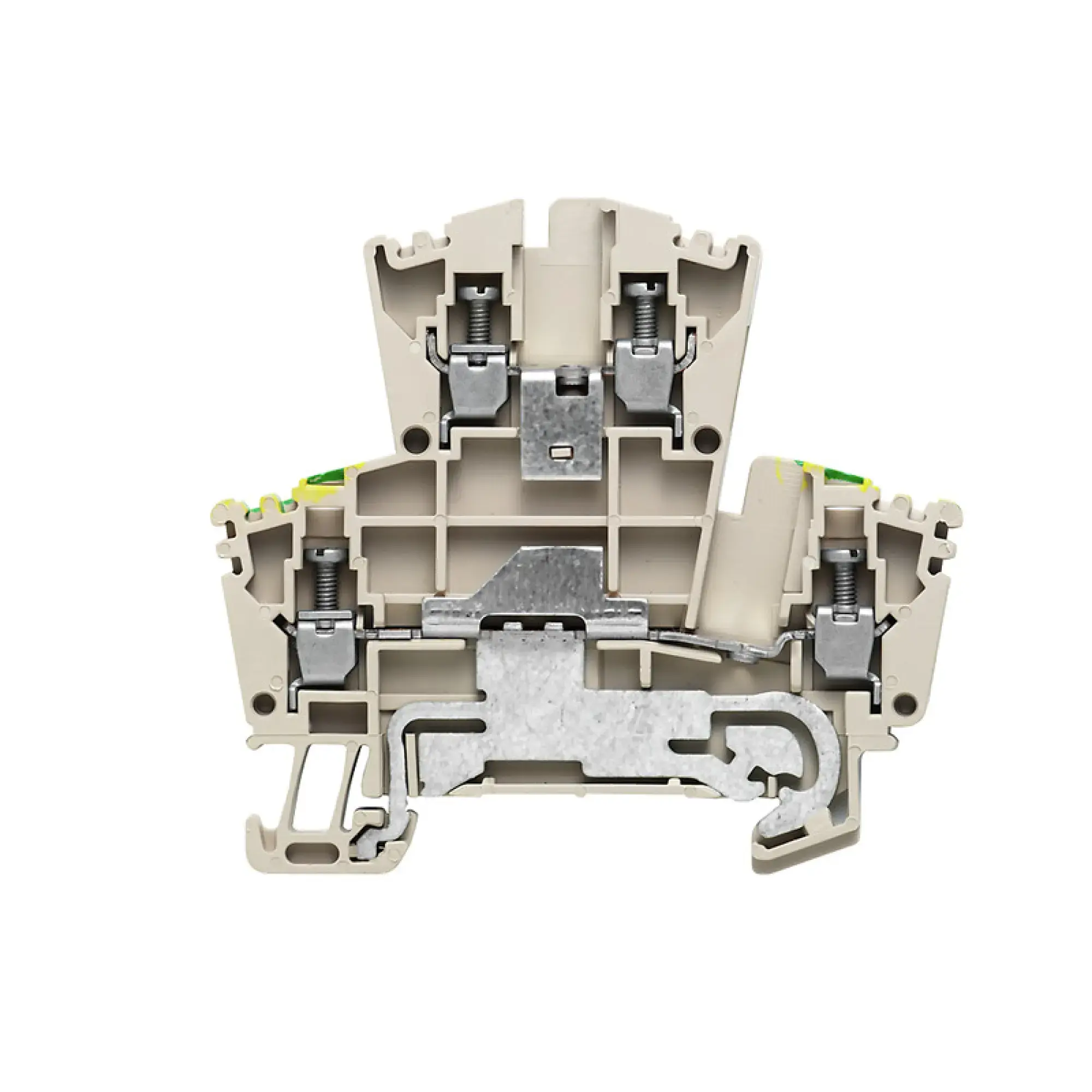 Weidmüller 1036400000 Multi-tier modular terminal, Screw connection, dark beige, 2.5 mm², 400 V, 400 V, Number of connections: 4, Number of levels: 2, TS 35, V-0, Wemid (img_001)