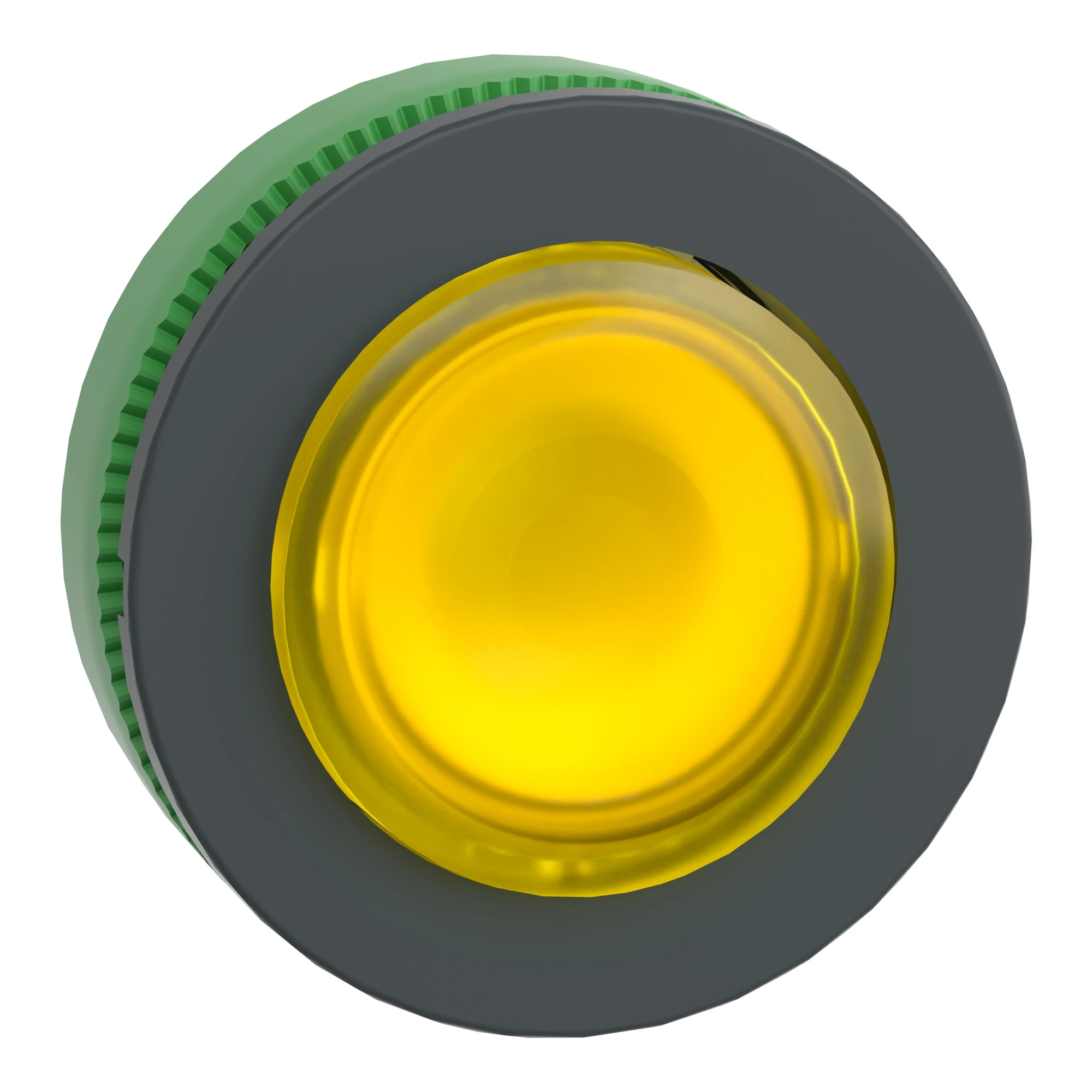 Schneider Electric ZB5FW183 Illuminated pushbutton, front element, Harmony XB5F, plastic, 30mm, yellow, protruding, for universal LED (img_001)