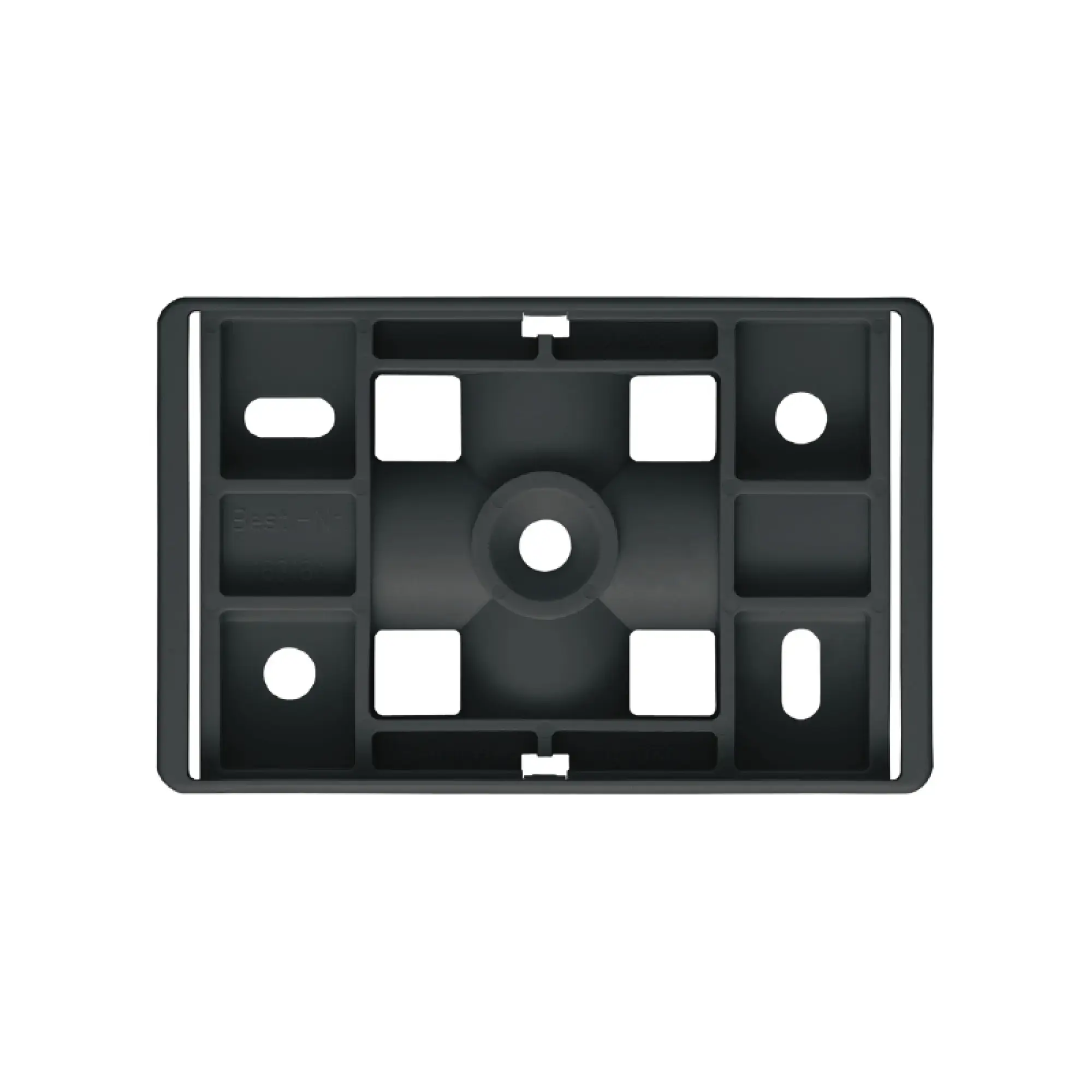 Weidmüller 1631640001 Device marking holder, Width: 58 mm, black, Polyamide 66, UL 94 flammability rating: V-2, Operating temperature range: -40...100 °C (img_001)