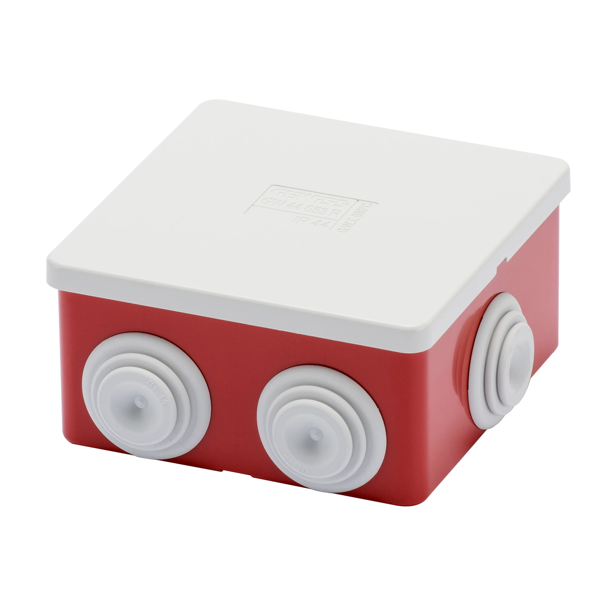 GEWISS GW44053R Abzweigkasten 80x80x40mm IP44 mit 6 Kabeltuellen M20 GWT 960°C rot (img_001) GEWISS GW44053R Abzweigkasten 80x80x40mm IP44 mit 6 Kabeltuellen M20 GWT 960°C rot (img_001)