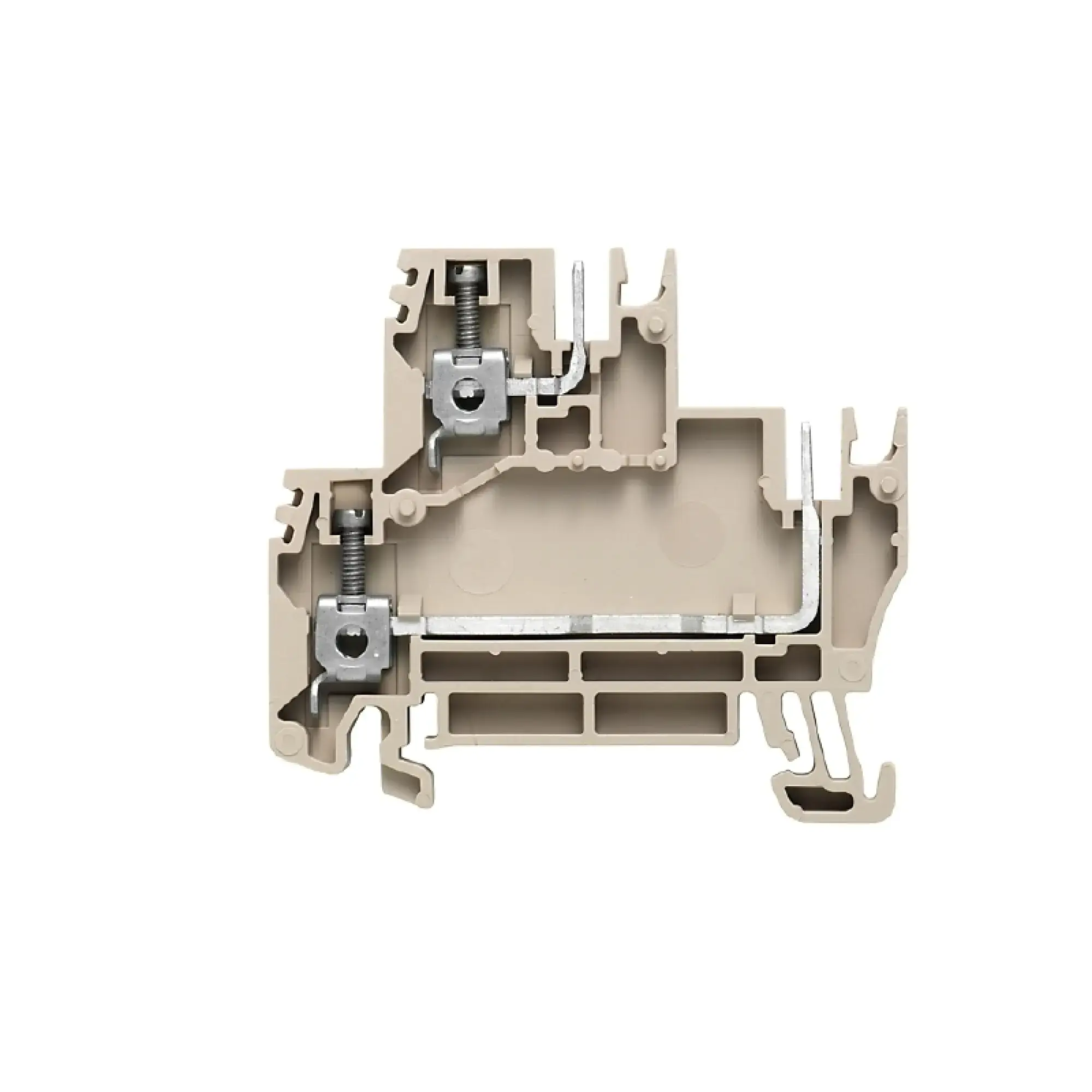 Weidmüller 1038500000 Multi-tier modular terminal, Screw connection, dark beige, 2.5 mm², 400 V, 400 V, Number of connections: 2, Number of levels: 2, TS 35, V-0, Wemid (img_001)