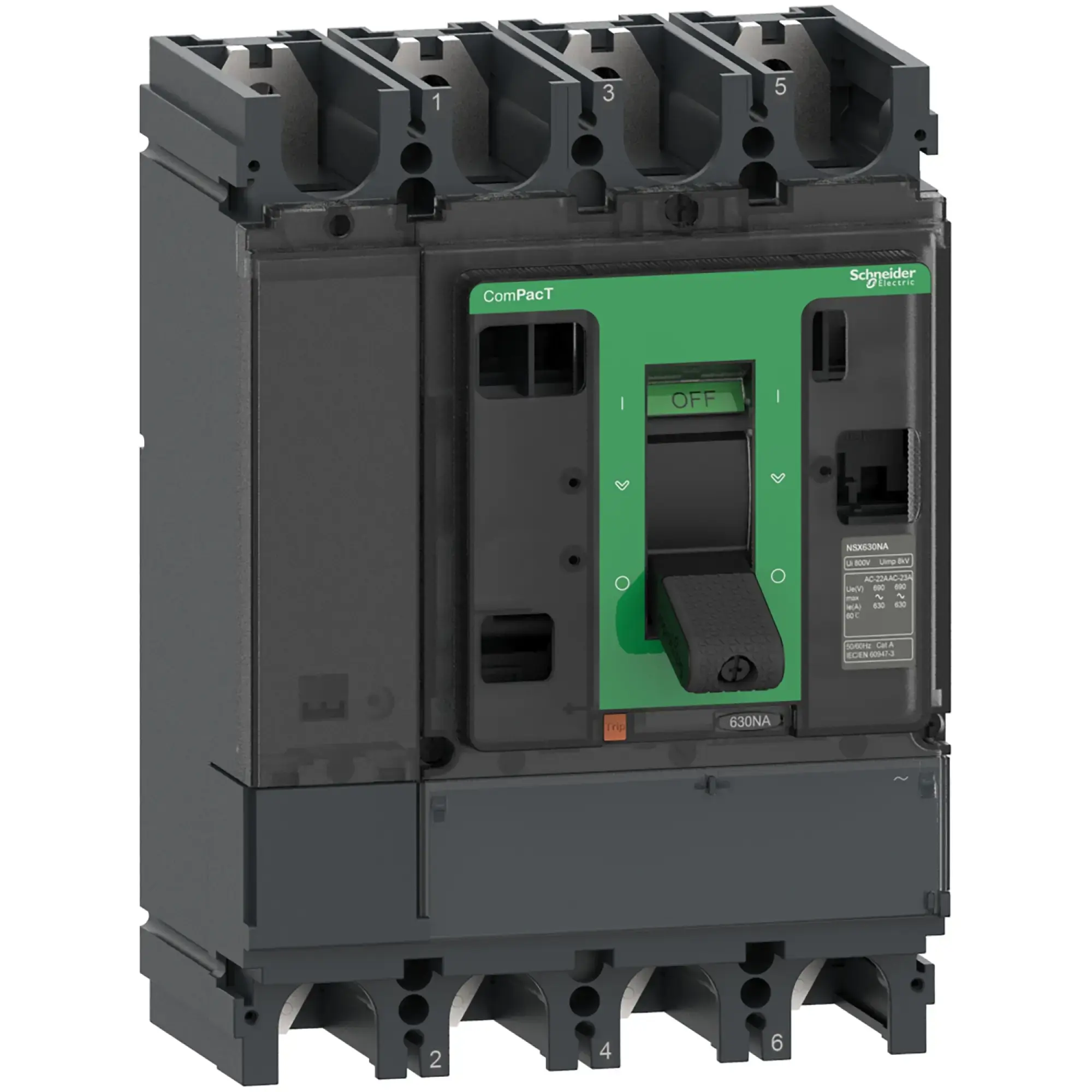 Schneider Electric C634630S Load disconnect switch ComPacT NSX630NA, 4 poles, 630 A, AC22A, AC23A (img_002)