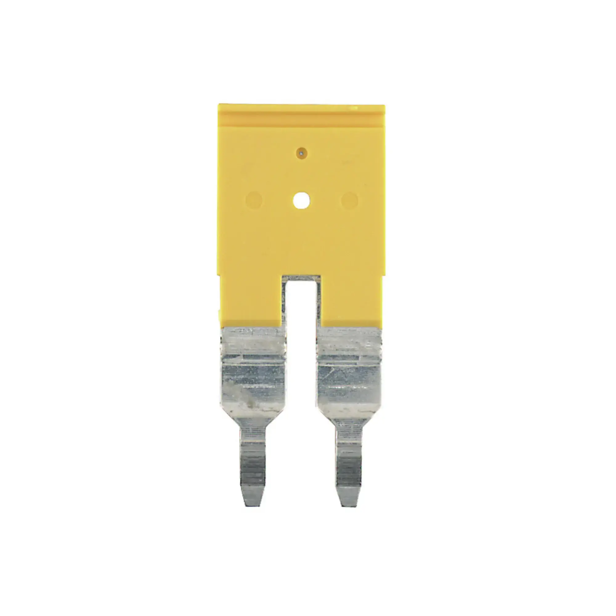 Weidmüller 1627850000 Cross-connector (terminal), Plugged, yellow, 41 A, Number of poles: 2, Pitch in mm: 8.10, Insulated: Yes, Width: 3.1 mm (img_001)