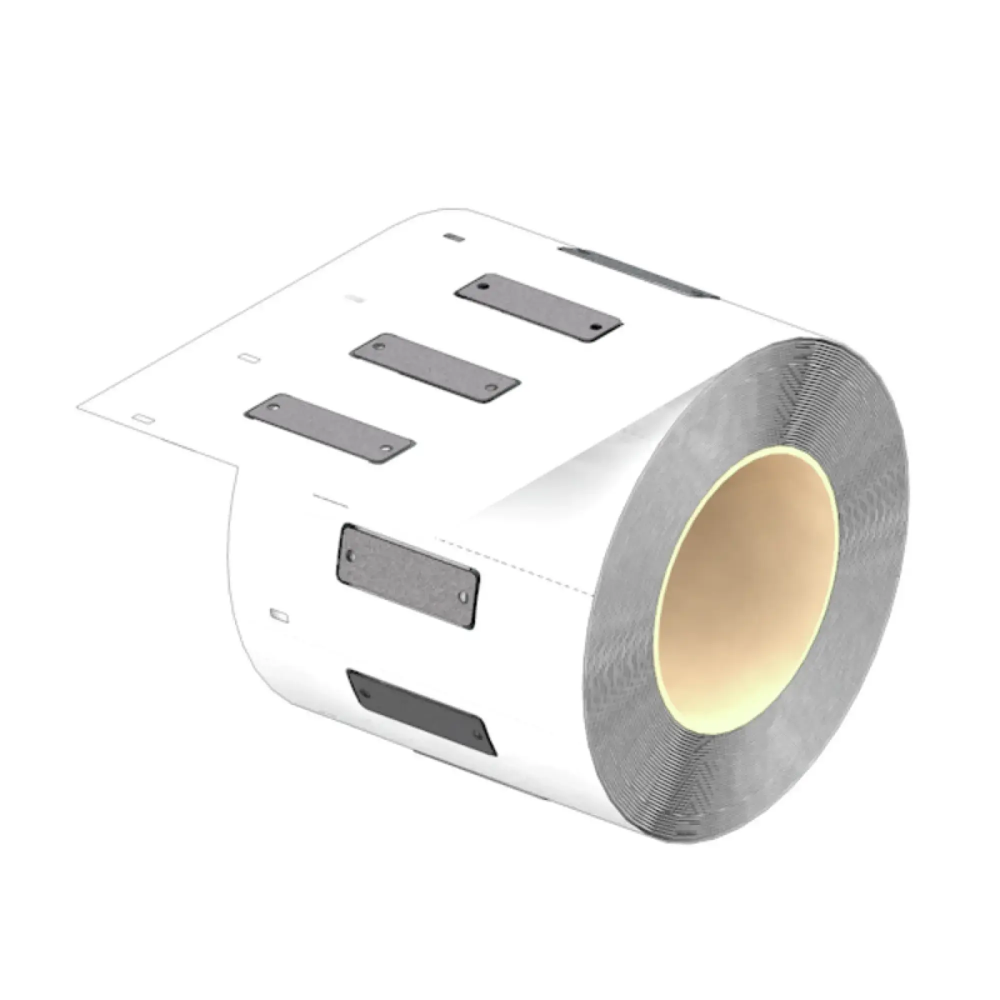 Weidmüller 2859670000 Device marking, Width: 45 mm, Printed characters: To customer specification, Stainless steel 1.4301, silver, Operating temperature range: -55...130 °C (img_001)