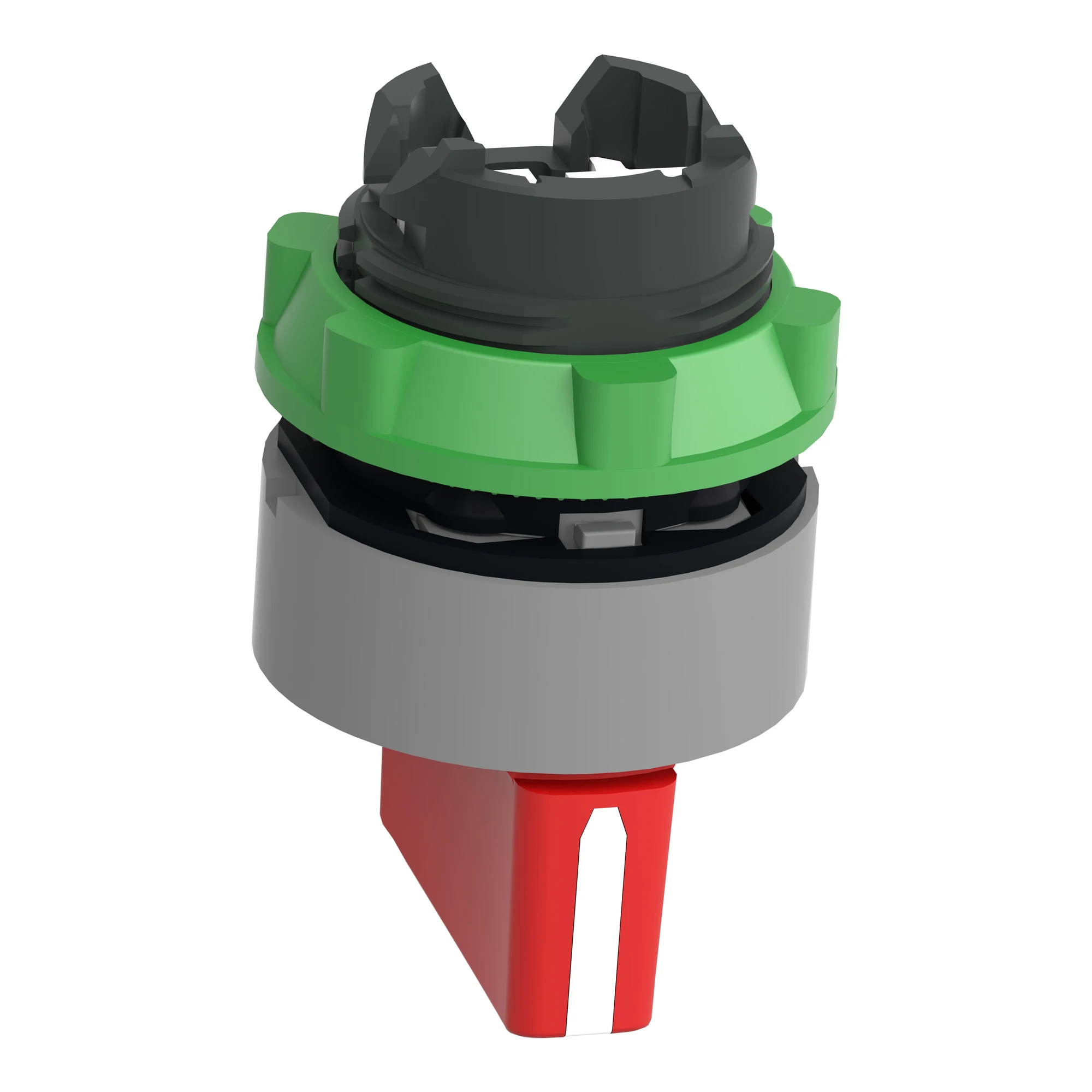 Schneider Electric ZB5AD304C0 Selector switch, front element, Harmony XB5, plastic, 22mm, light grey, red, 3 positions, latching (img_007)