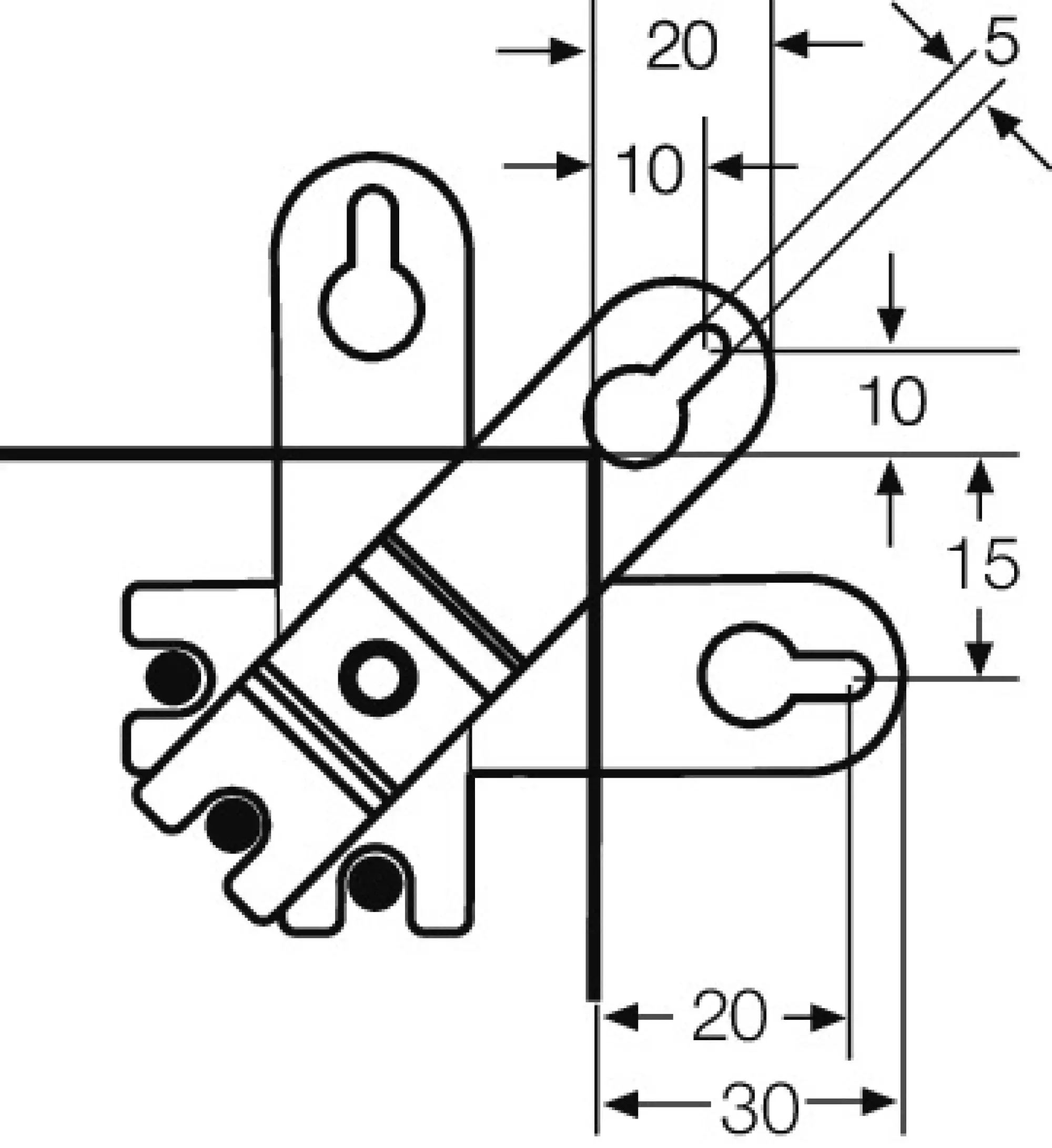 Hensel 20001159 Außenlaschen, 4 Stück, für außenliegende Gehäusebefestigung Mi AL 40 (img_002)