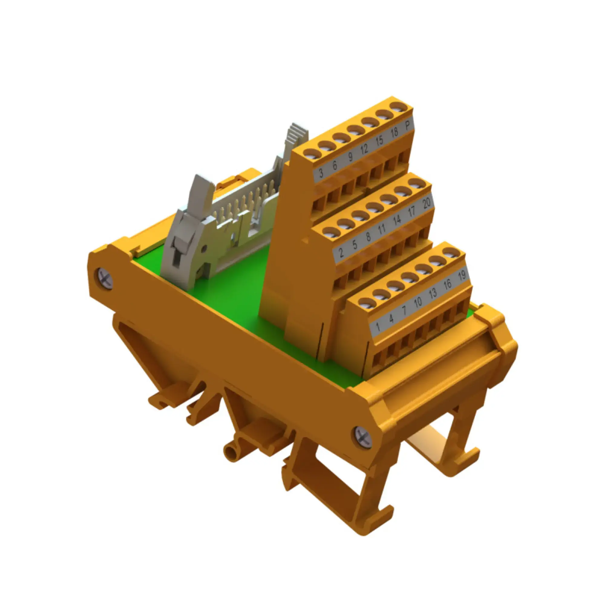 Weidmüller 8012910000 Interface module with terminal, connector, Plug-in connector in acc. with IEC60603-13 / DIN41651, 20-pole, LL3R 5.08 mm, Screw connection (img_001)
