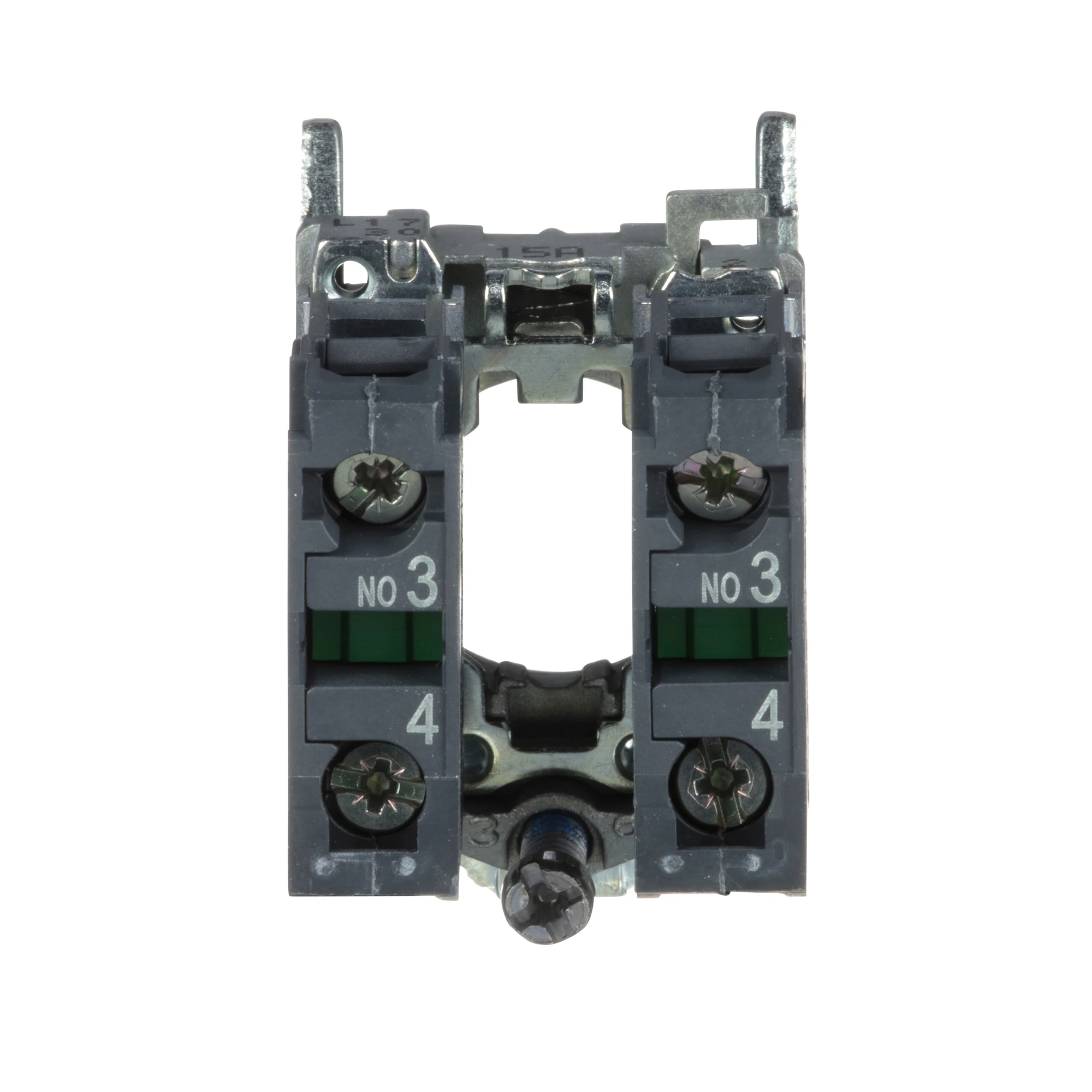 Schneider Electric ZB4BZ103 Auxiliary contact block with mounting flange, Harmony XB4, metal, 22mm, 30mm, 2S, screw terminal (img_004) Schneider Electric ZB4BZ103 Auxiliary contact block with mounting flange, Harmony XB4, metal, 22mm, 30mm, 2S, screw terminal (img_004)