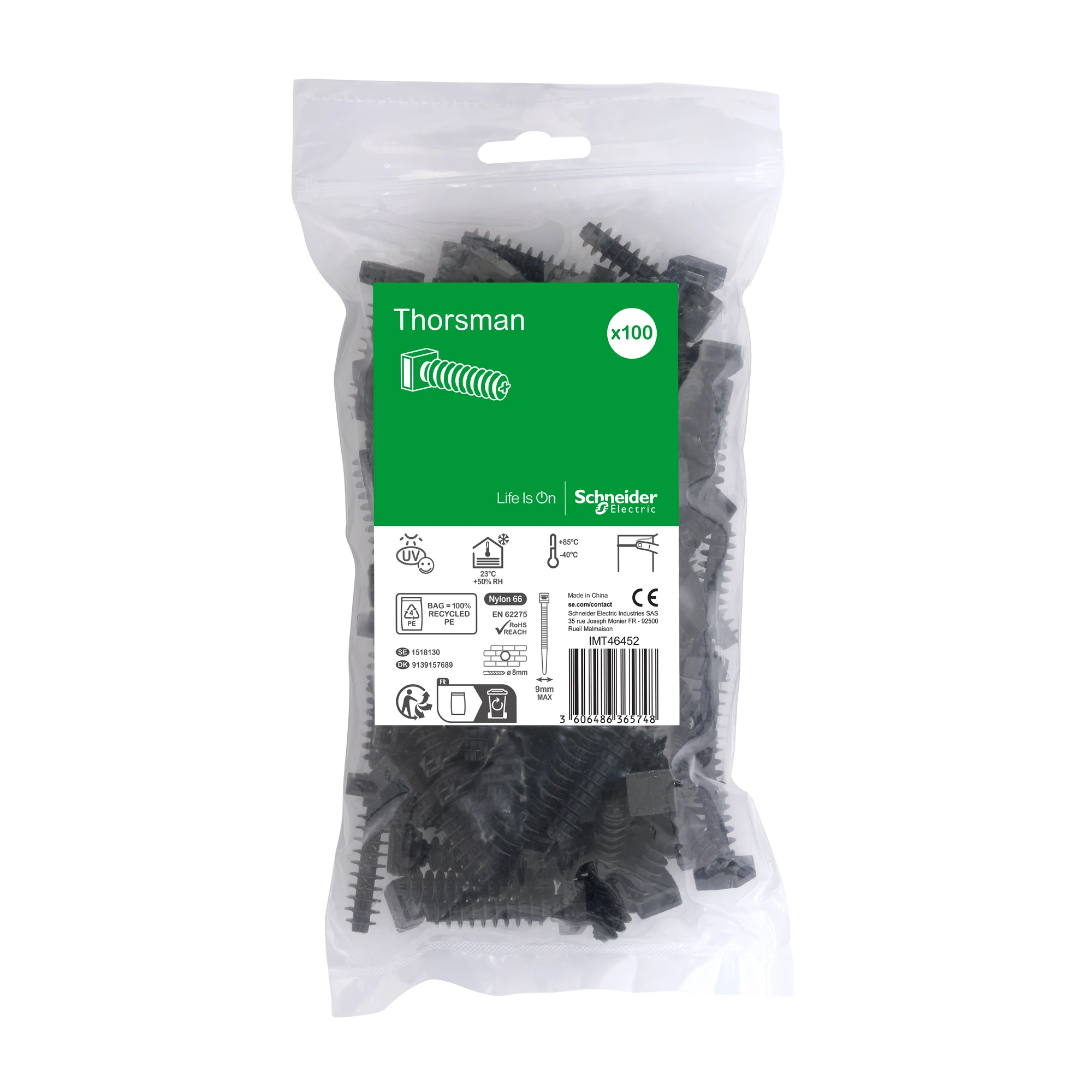 Schneider Electric IMT46452 Screw base for cable ties max. 9mm width black pack of 100 (img_001) Schneider Electric IMT46452 Screw base for cable ties max. 9mm width black pack of 100 (img_001)