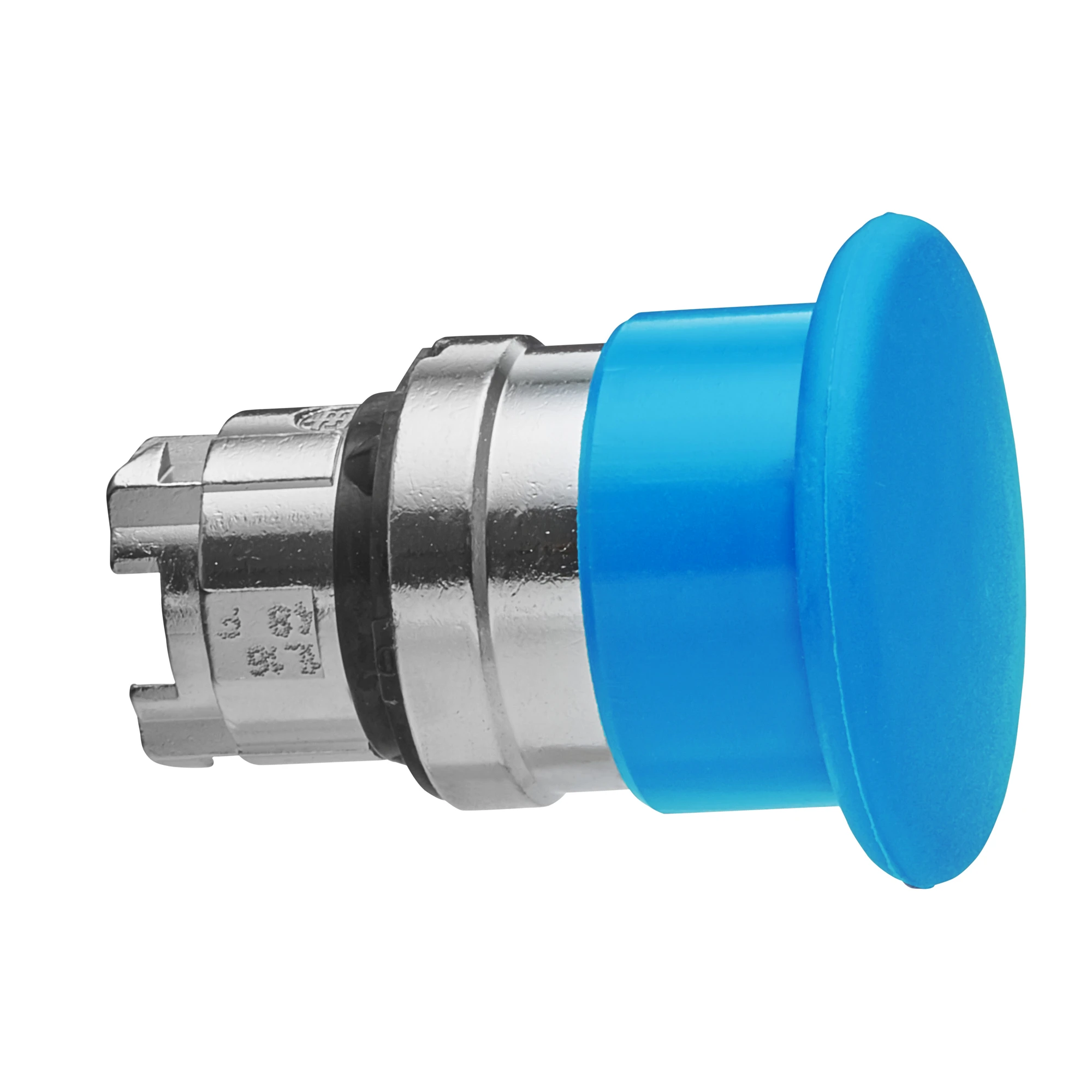 Schneider Electric ZB4BC6 Mushroom Push Button, Front Element, Harmony XB4, Metal, 22mm, Blue, Mushroom 40mm, Unlabeled, Momentary (img_001)
