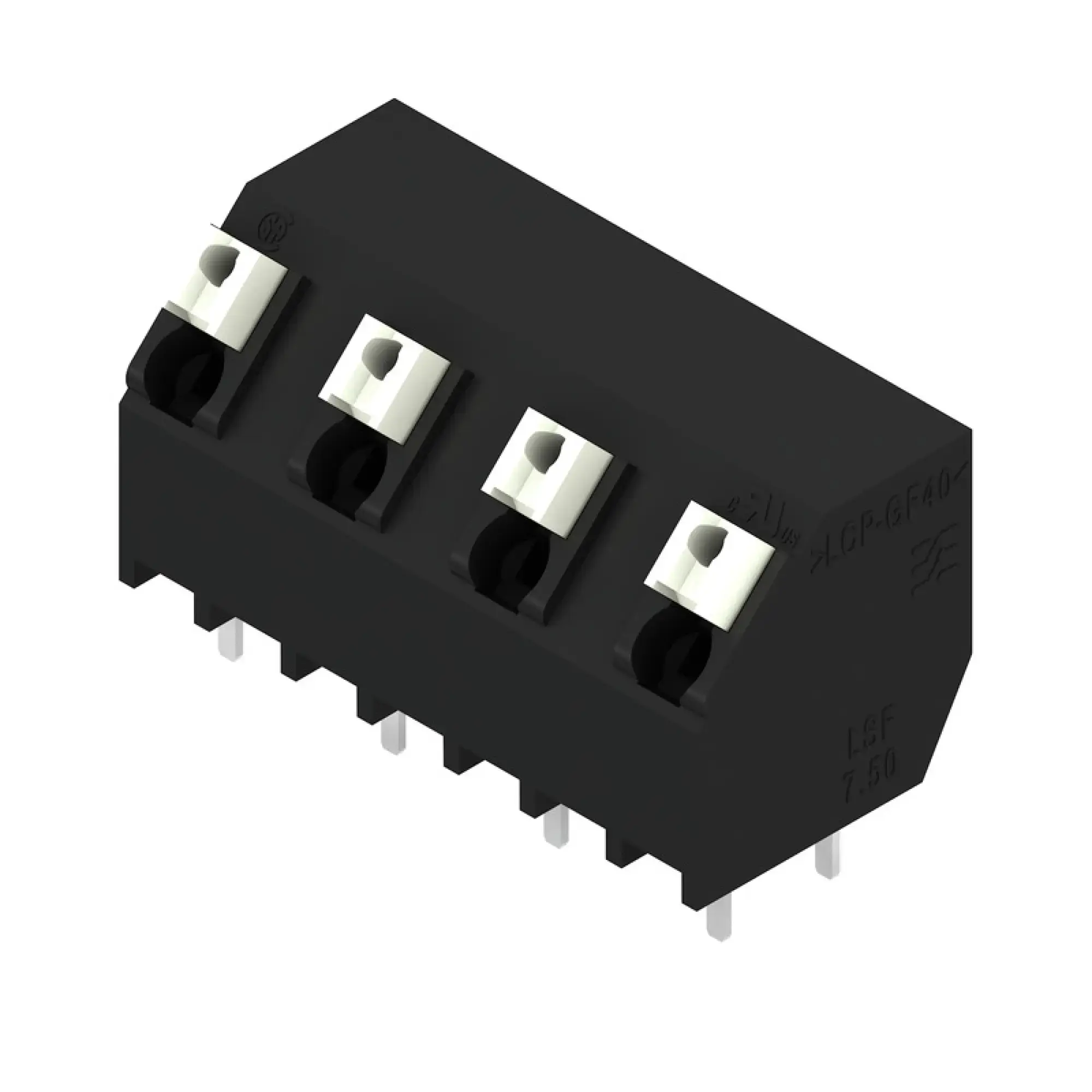 Weidmüller 1886130000 PCB terminal, 630 V, 17.5 A, Pitch in mm: 7.50, 1.5 mm², Number of poles: 4, PUSH IN with actuator, THT/THR solder connection, 135°, Tube (img_001) Weidmüller 1886130000 PCB terminal, 630 V, 17.5 A, Pitch in mm: 7.50, 1.5 mm², Number of poles: 4, PUSH IN with actuator, THT/THR solder connection, 135°, Tube (img_001)