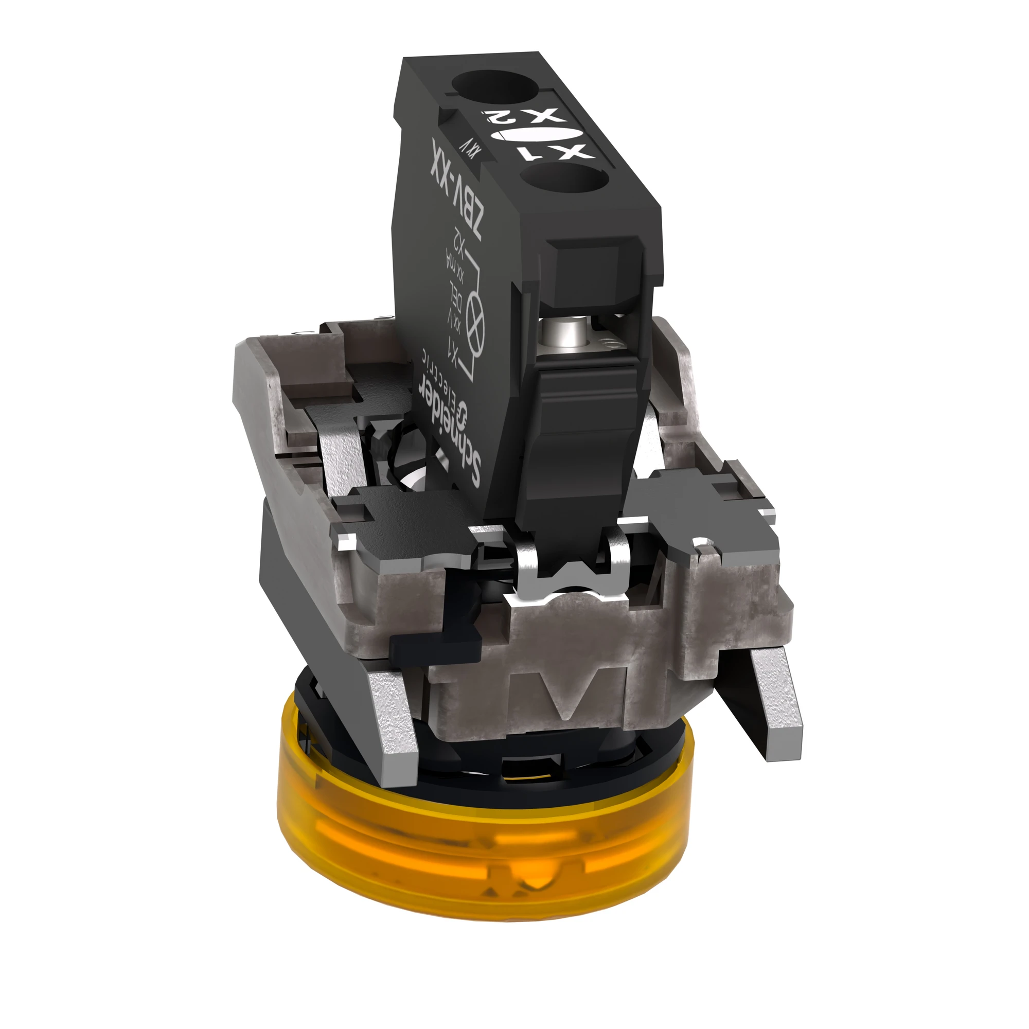 Schneider Electric XB4BVB5EX Indicator light, round Ø 22, IP65, yellow, Integral LED, 24 V, screw terminal, ATEX (img_006) Schneider Electric XB4BVB5EX Indicator light, round Ø 22, IP65, yellow, Integral LED, 24 V, screw terminal, ATEX (img_006)