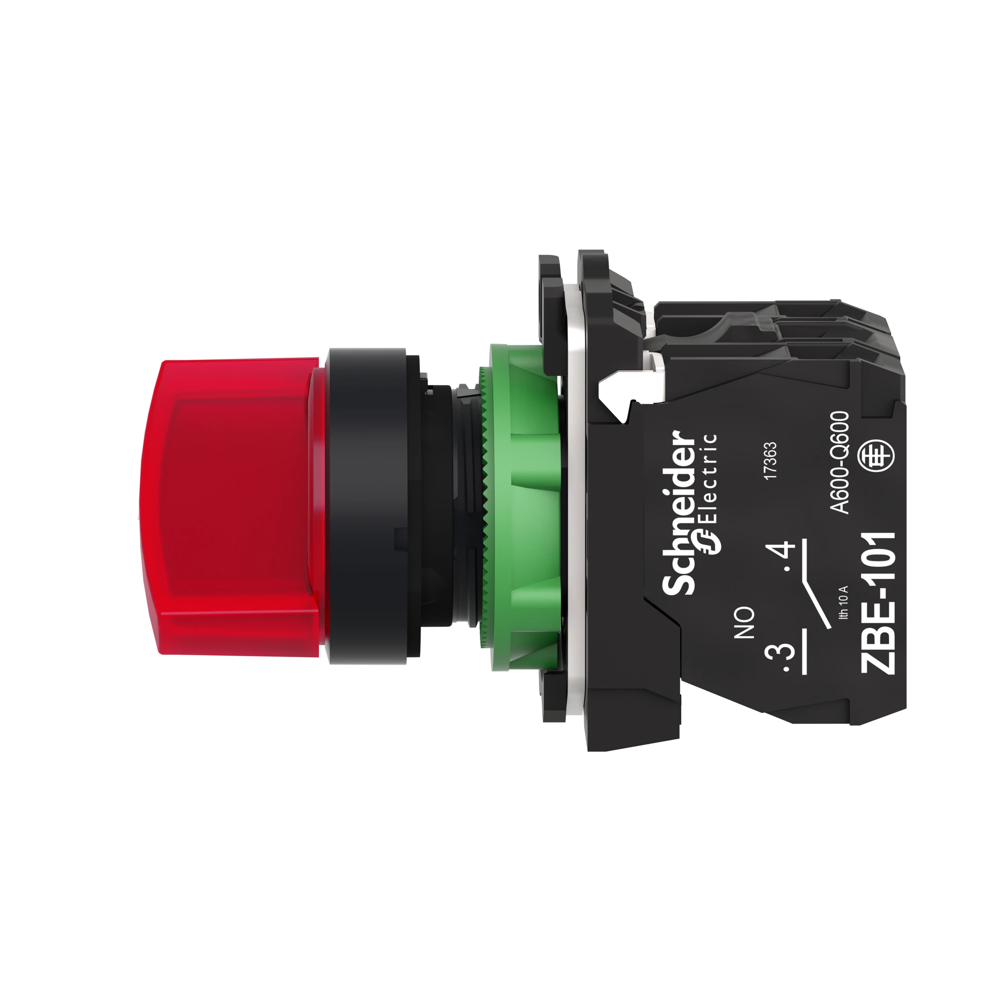 Schneider Electric XB5AK124B5 Illuminated Selector Switch, Harmony XB5, Plastic, Red, 22mm, Universal LED, 2 Positions, 1 NC + 1 NO, 24V ACDC (img_006) Schneider Electric XB5AK124B5 Illuminated Selector Switch, Harmony XB5, Plastic, Red, 22mm, Universal LED, 2 Positions, 1 NC + 1 NO, 24V ACDC (img_006)