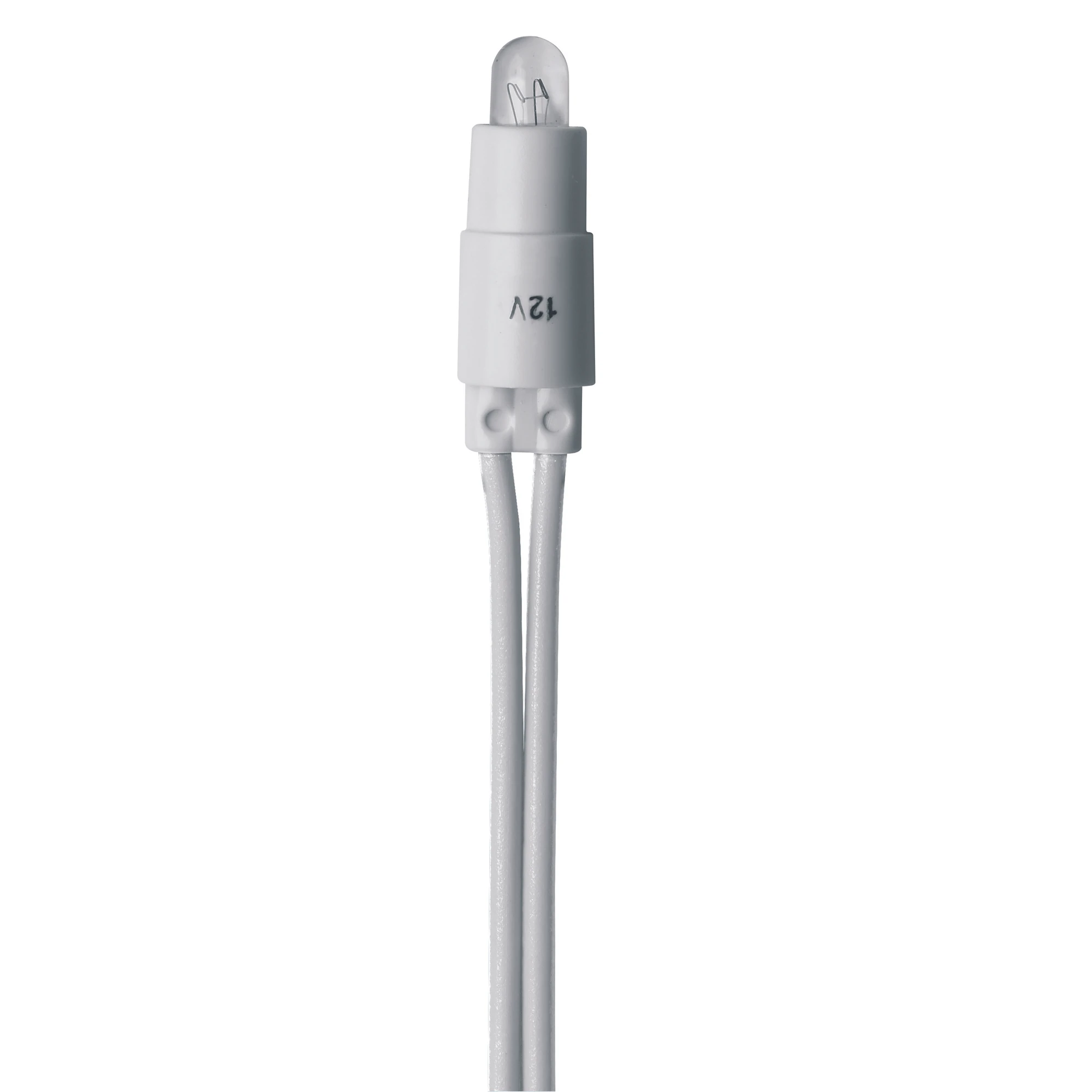 GEWISS GW10894 LED Kolbenlampe mit Anschlussleitung 10cm 12/24V AC/DC Weiss (img_001)