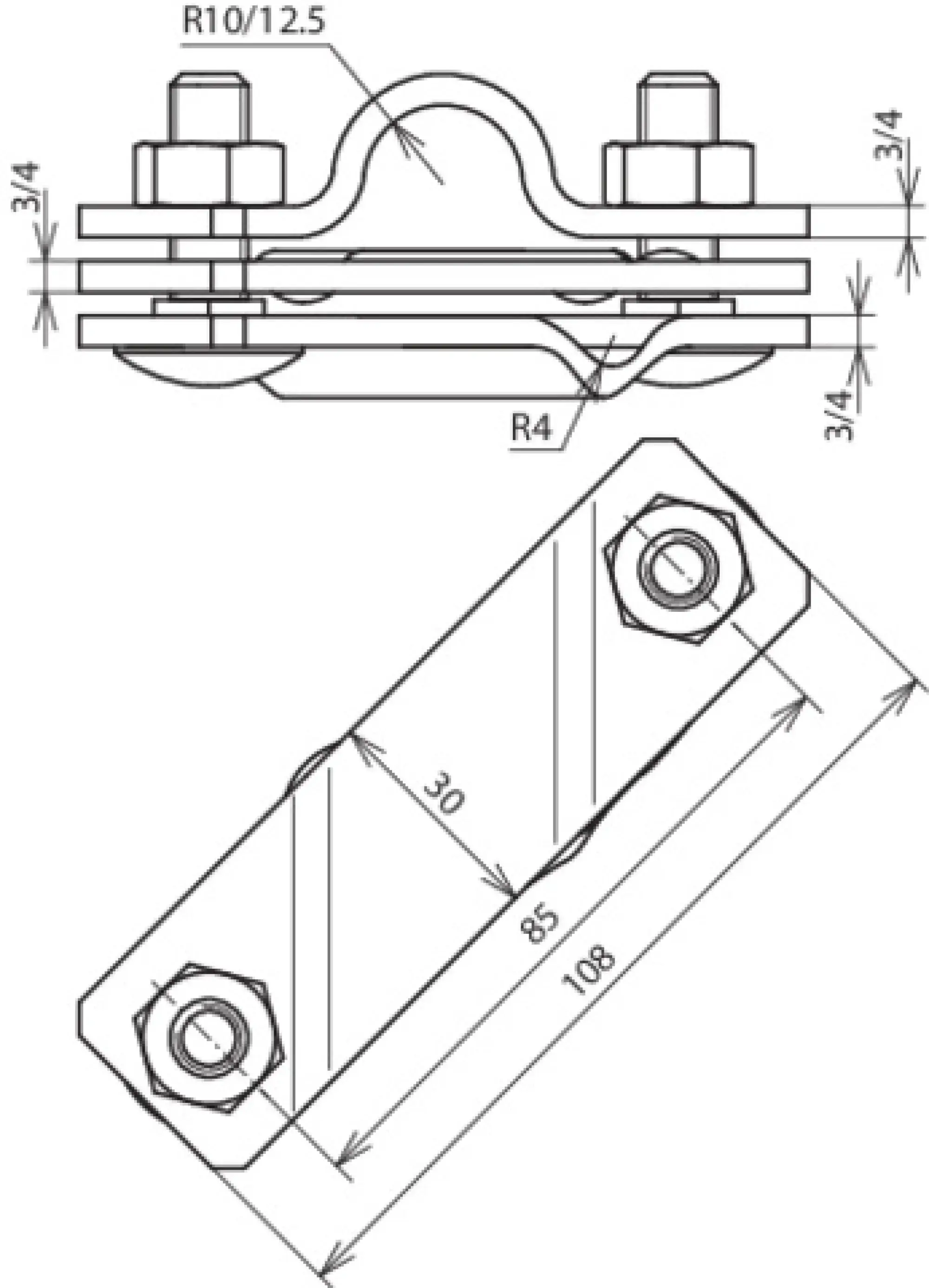 Dehn 625015 Connection bracket for earth rods St/tZn D 25mm for Rd 7-10mm Fl -40mm (img_002) Dehn 625015 Connection bracket for earth rods St/tZn D 25mm for Rd 7-10mm Fl -40mm (img_002)