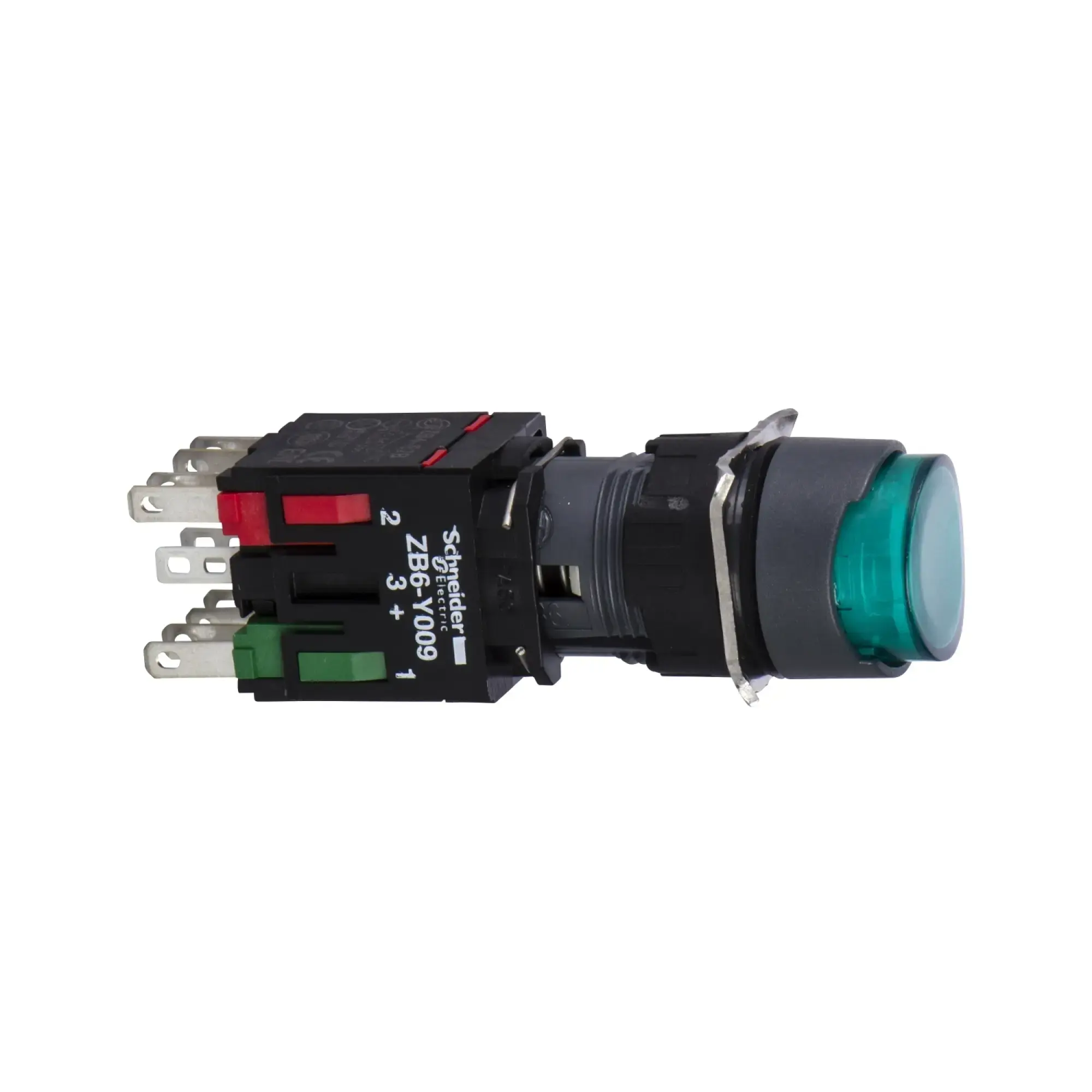 Schneider Electric XB6AE3B1B Illuminated push-button, green Ø 16, pre-assembled, without latching, 24 V, 1NO (img_001) Schneider Electric XB6AE3B1B Illuminated push-button, green Ø 16, pre-assembled, without latching, 24 V, 1NO (img_001)