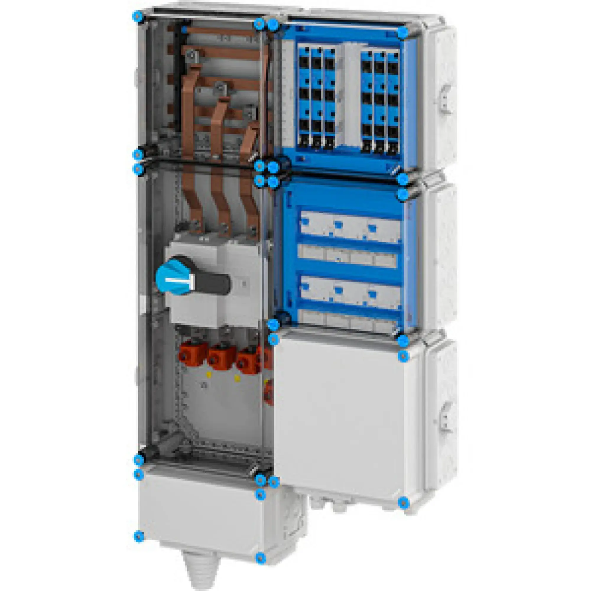 Hensel 65000103 Ladeverteiler für bis zu 6 Ladepunkte à 11kW Mi EV 11kW 6100 (img_001)