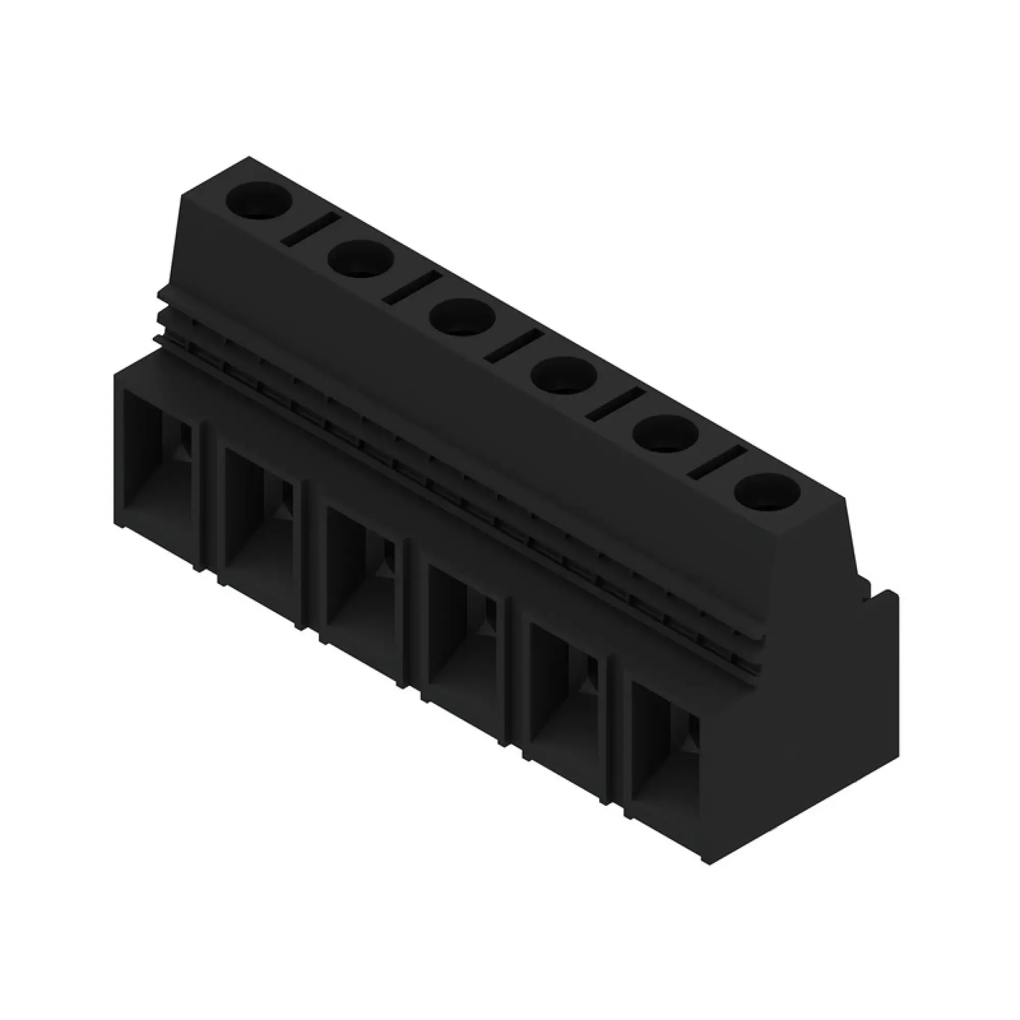 Weidmüller 1226500000 PCB terminal, 1000 V, 101 A, Pitch in mm: 15.00, 25 mm², Number of poles: 6, Clamping yoke connection, THT solder connection, 90°, Box (img_001)