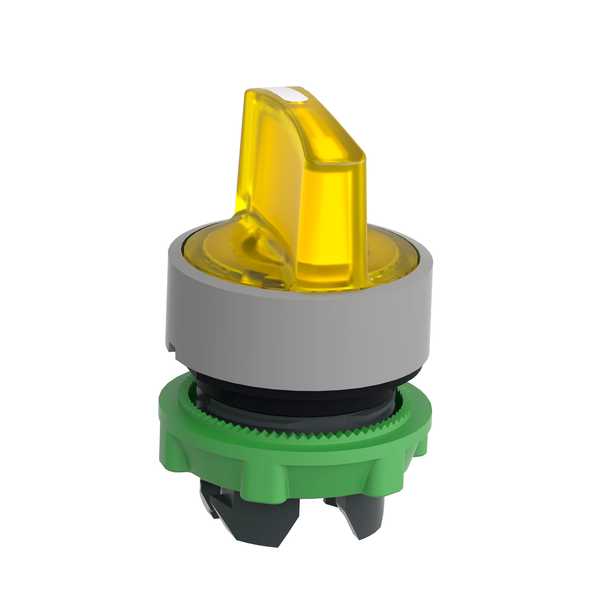 Schneider Electric ZB5AK1883C0 Pilot light selector switch, front element, Harmony XB5, plastic, 22mm, yellow, for universal LED, 3 positions, momentary right (img_007)