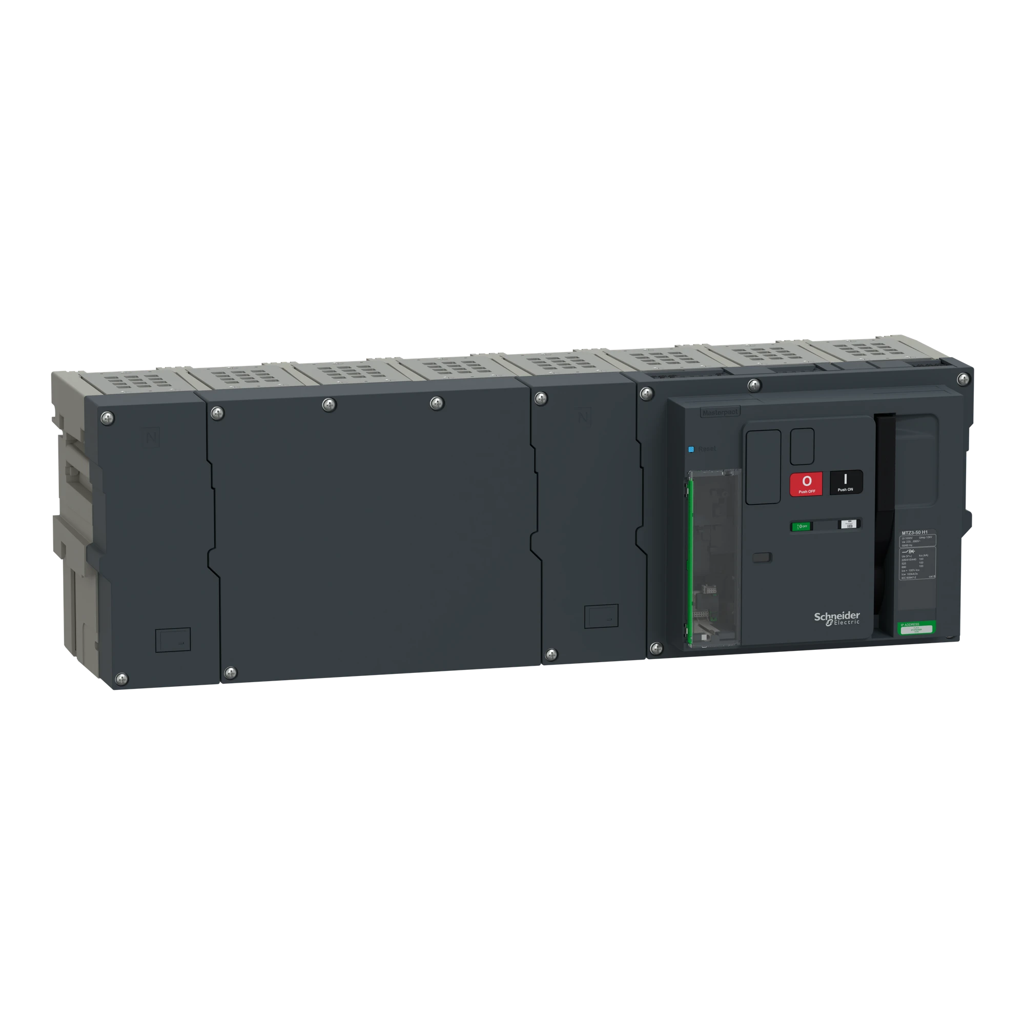 Schneider Electric LV948334 MasterPacT MTZ3 50 5000A H1 100kA/440VAC (Icu) 4P Grundschalter Einschub Neutral rechts für MicroLogic Active (img_001) Schneider Electric LV948334 MasterPacT MTZ3 50 5000A H1 100kA/440VAC (Icu) 4P Grundschalter Einschub Neutral rechts für MicroLogic Active (img_001)