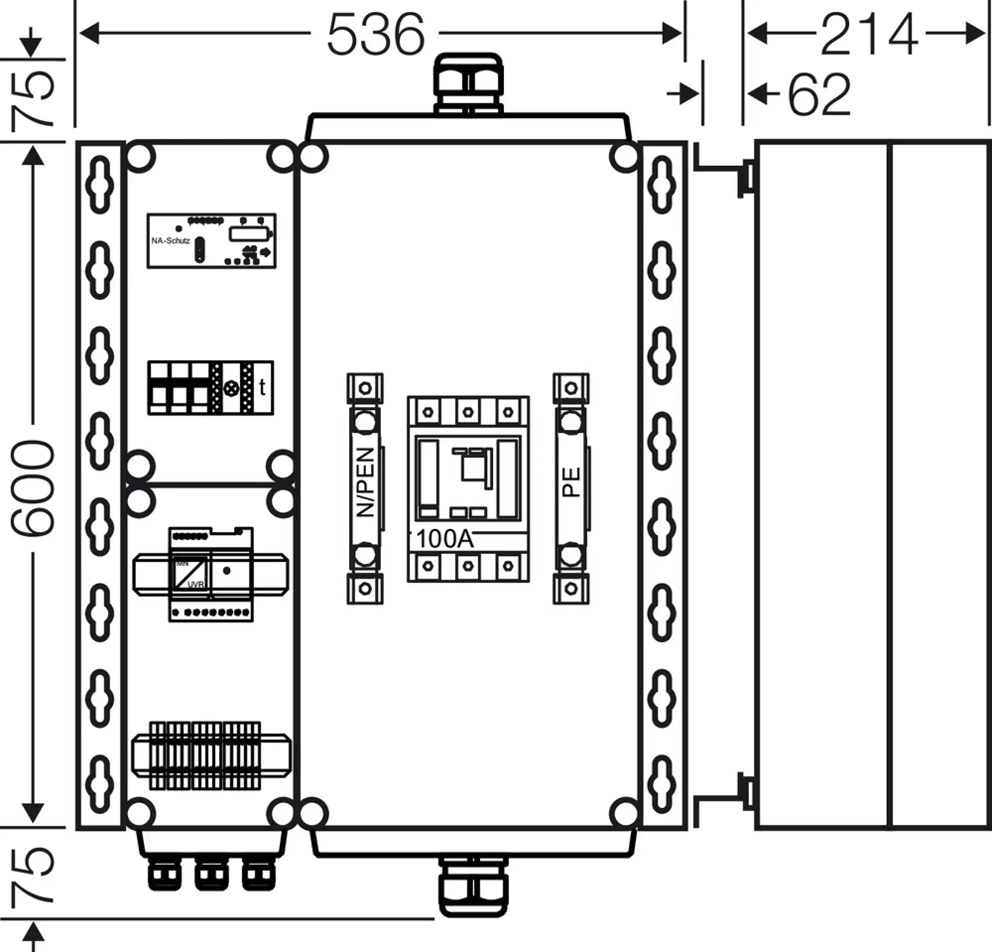 Hensel 20001497 PV-Freischaltstelle, 70 kVA, 3-polig mit Leistungsschalter und NA-Schutz Mi AE 3223 (img_004) Hensel 20001497 PV-Freischaltstelle, 70 kVA, 3-polig mit Leistungsschalter und NA-Schutz Mi AE 3223 (img_004)