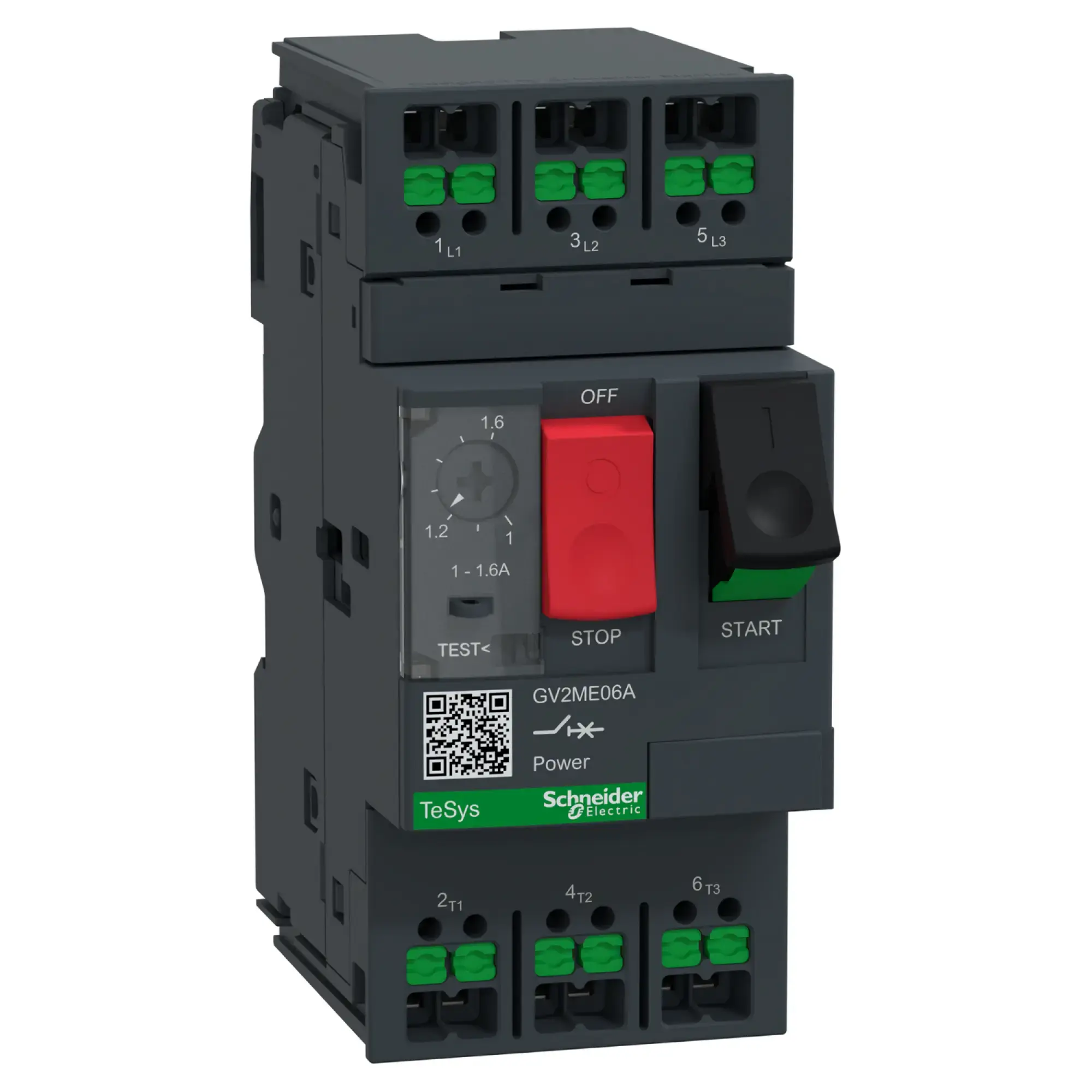 Schneider Electric GV2ME06A Motorschutzschalter, 3p, 1-1,6A, Tasterbetätigung, SnapIN Anschlussklemmen (img_001) Schneider Electric GV2ME06A Motorschutzschalter, 3p, 1-1,6A, Tasterbetätigung, SnapIN Anschlussklemmen (img_001)