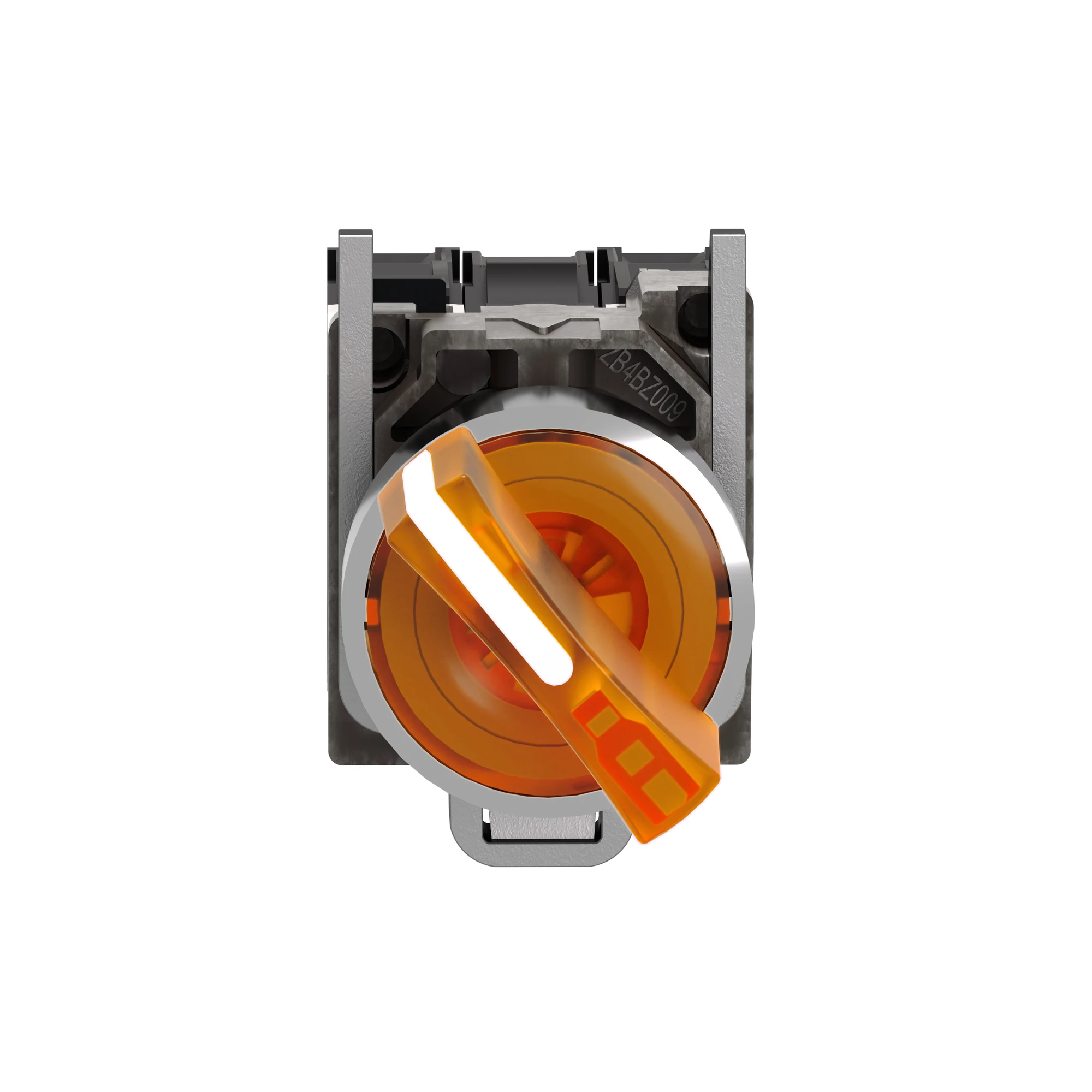 Schneider Electric XB4BK125M5 Illuminated selector switch, Harmony XB4, metal, 22mm, orange, universal LED, 2 positions, 1NC+1NO, 230-240V AC (img_005)