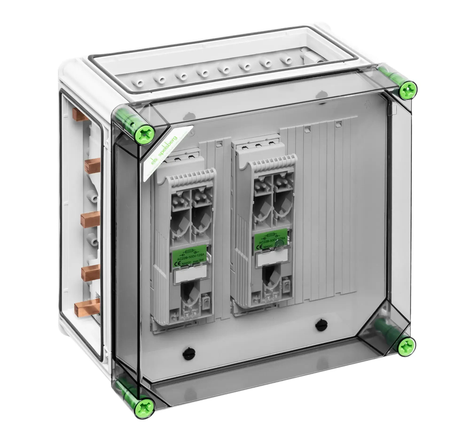 Spelsberg 04622586 NH fuse enclosure, Type of protection IP65, Impact strength IK08, Protection class II, Rated voltage 690V AC, Halogen free (img_001)