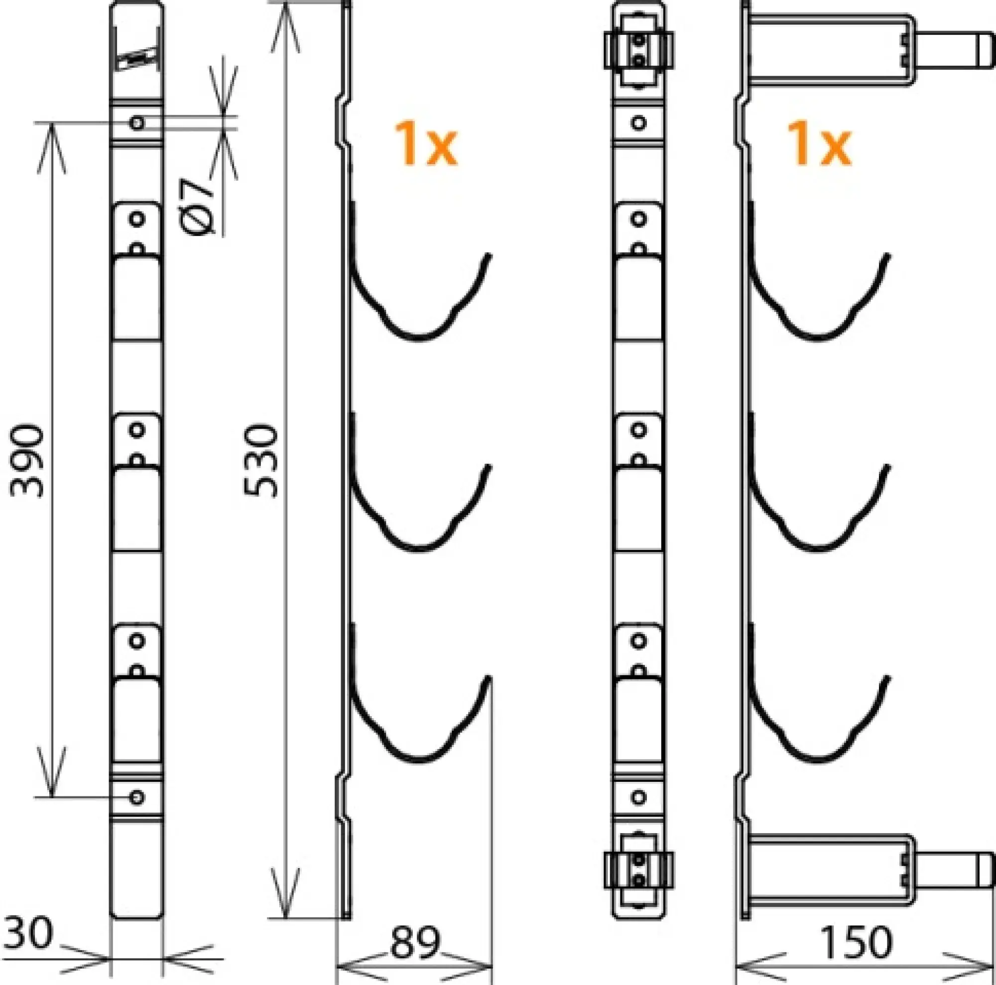 Dehn 700014 Storage device for three h.v.h.b.c. fuses and fuse tongs (img_004)
