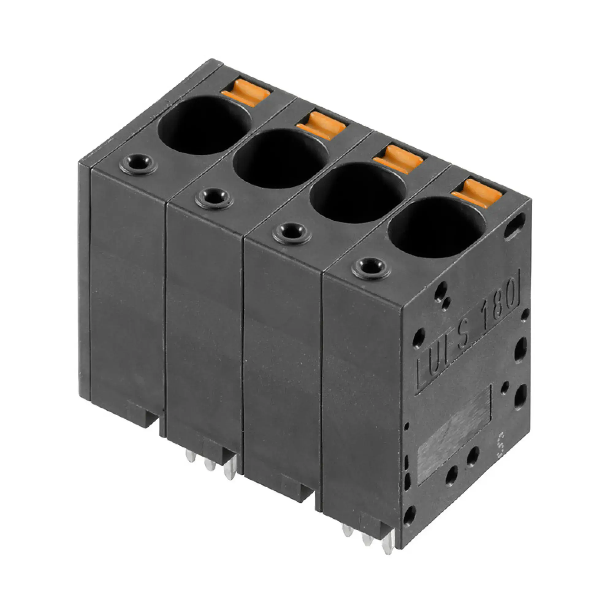 Weidmüller 2492130000 PCB terminal, 1000 V, 101 A, Pitch in mm: 10.00, 16 mm², Number of poles: 4, PUSH IN with actuator, THT solder connection, 180°, Box (img_001) Weidmüller 2492130000 PCB terminal, 1000 V, 101 A, Pitch in mm: 10.00, 16 mm², Number of poles: 4, PUSH IN with actuator, THT solder connection, 180°, Box (img_001)