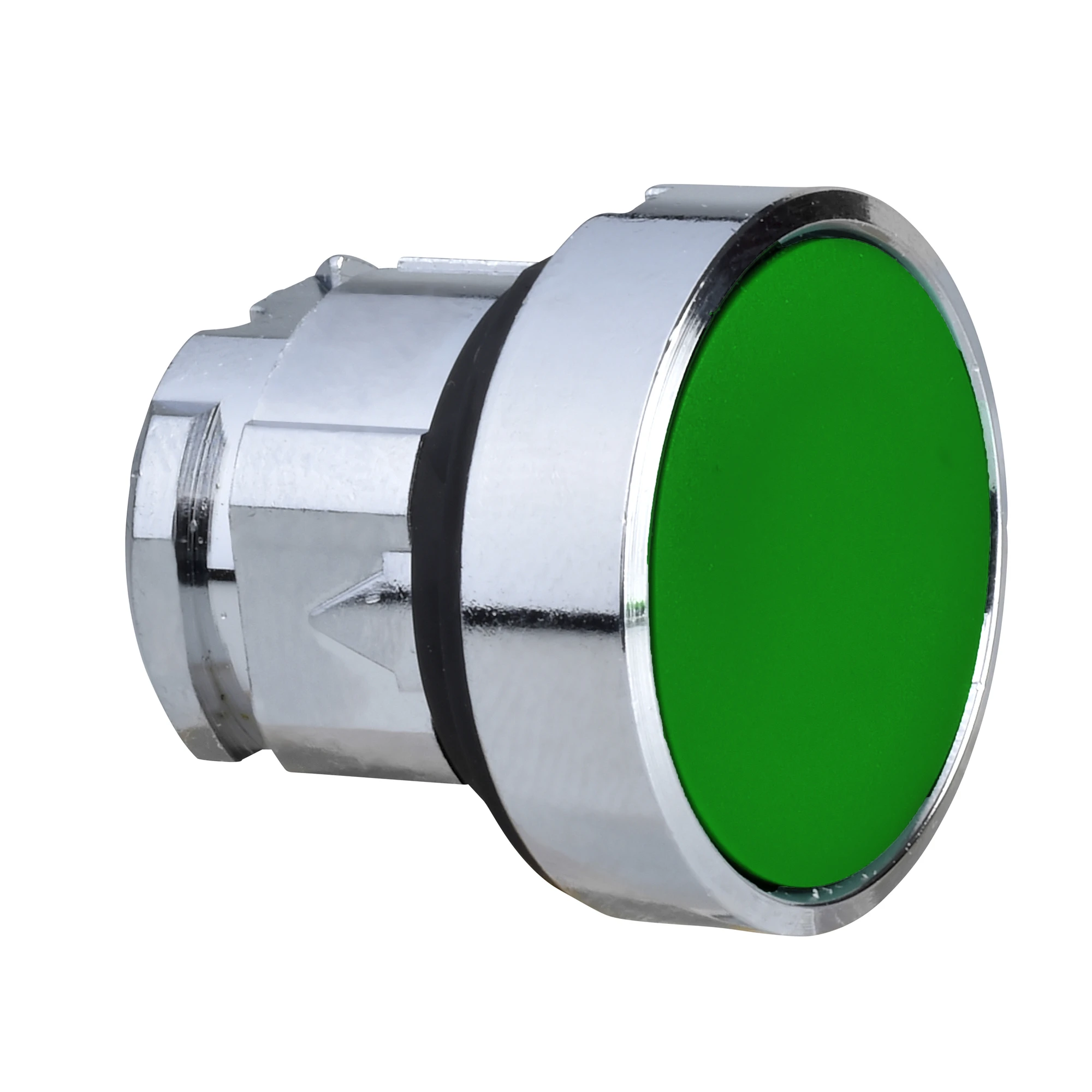 Schneider Electric ZB4BH03 Pushbutton, Front Element, Harmony XB4, Metal, 22mm, Green, Blank, Latching (img_001)