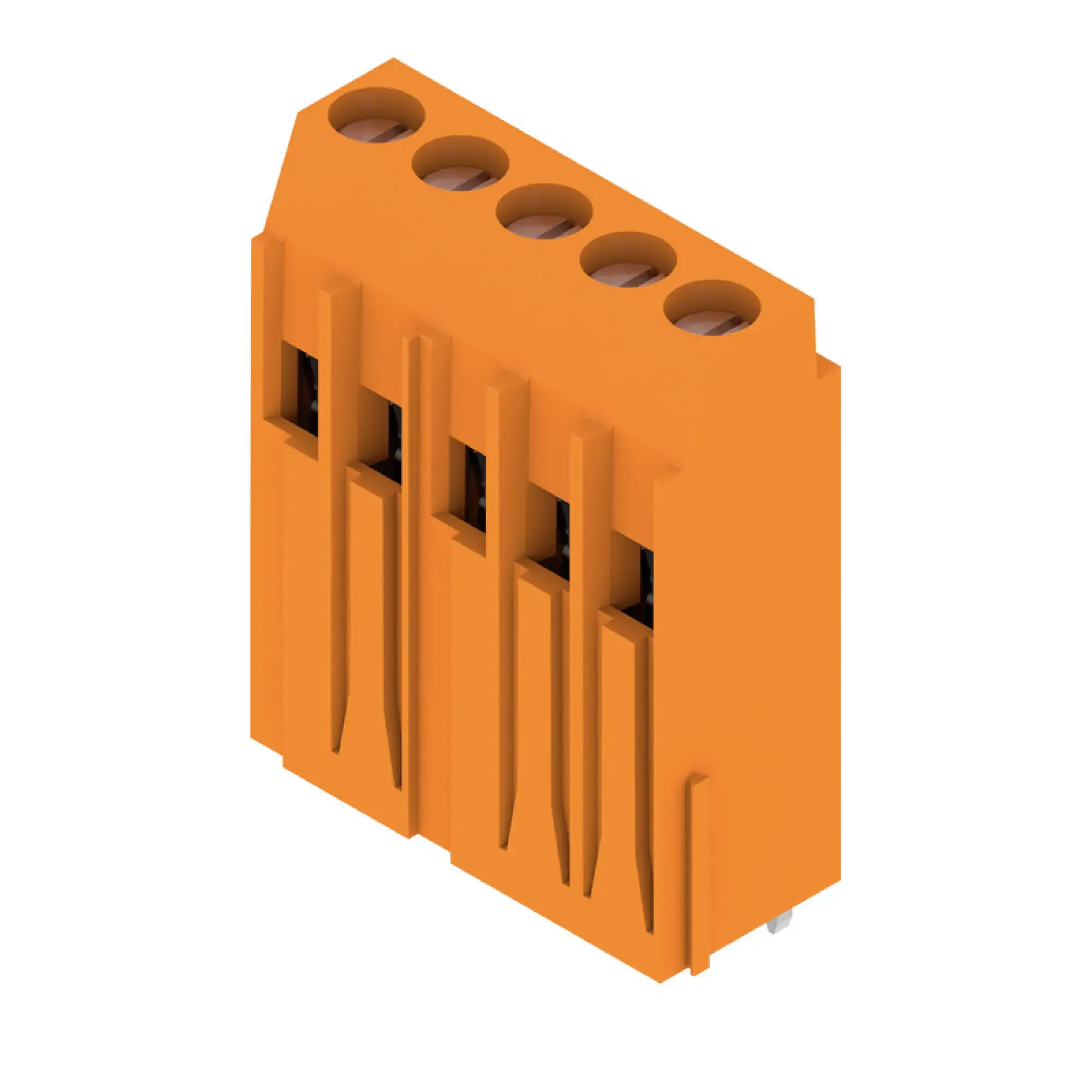 Weidmüller 1975390000 PCB terminal, 320 V, 32.5 A, Pitch in mm: 5.08, 6 mm², Number of poles: 5, Clamping yoke connection, THT solder connection, 90°, Box (img_001) Weidmüller 1975390000 PCB terminal, 320 V, 32.5 A, Pitch in mm: 5.08, 6 mm², Number of poles: 5, Clamping yoke connection, THT solder connection, 90°, Box (img_001)