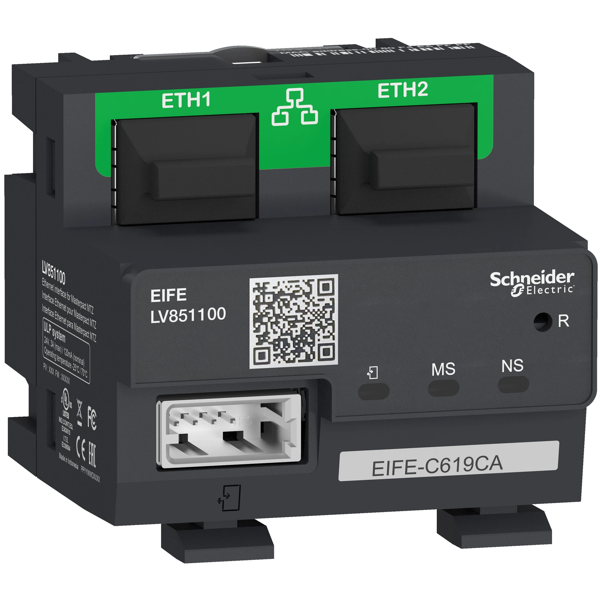 Schneider Electric LV851100SP EIFE Spare Part Set with Integrated Ethernet Module for MasterPact MTZ1 (img_001) Schneider Electric LV851100SP EIFE Spare Part Set with Integrated Ethernet Module for MasterPact MTZ1 (img_001)