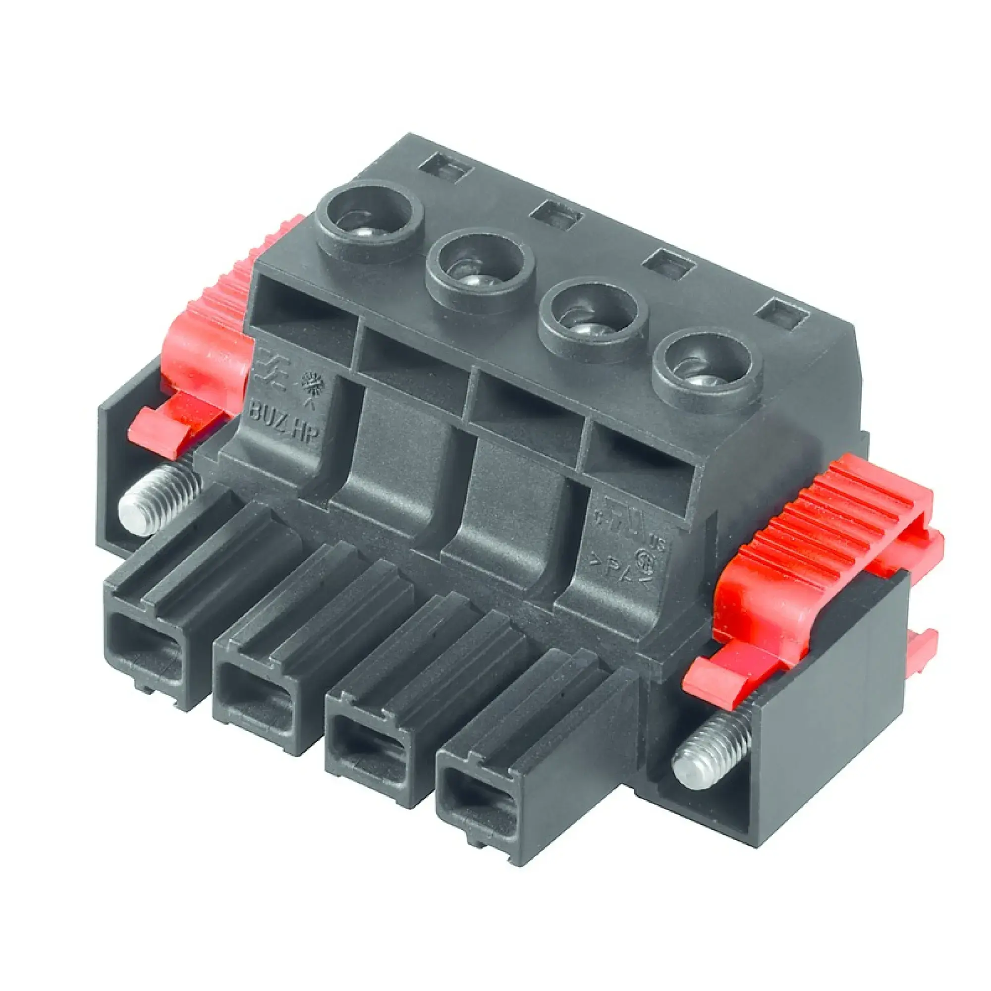 Weidmüller 1924720000 PCB connector (wire connection), 1000 V, 78.3 A, Pitch in mm: 10.16, 16 mm², Number of poles: 4, Clamping yoke connection, Box (img_001)