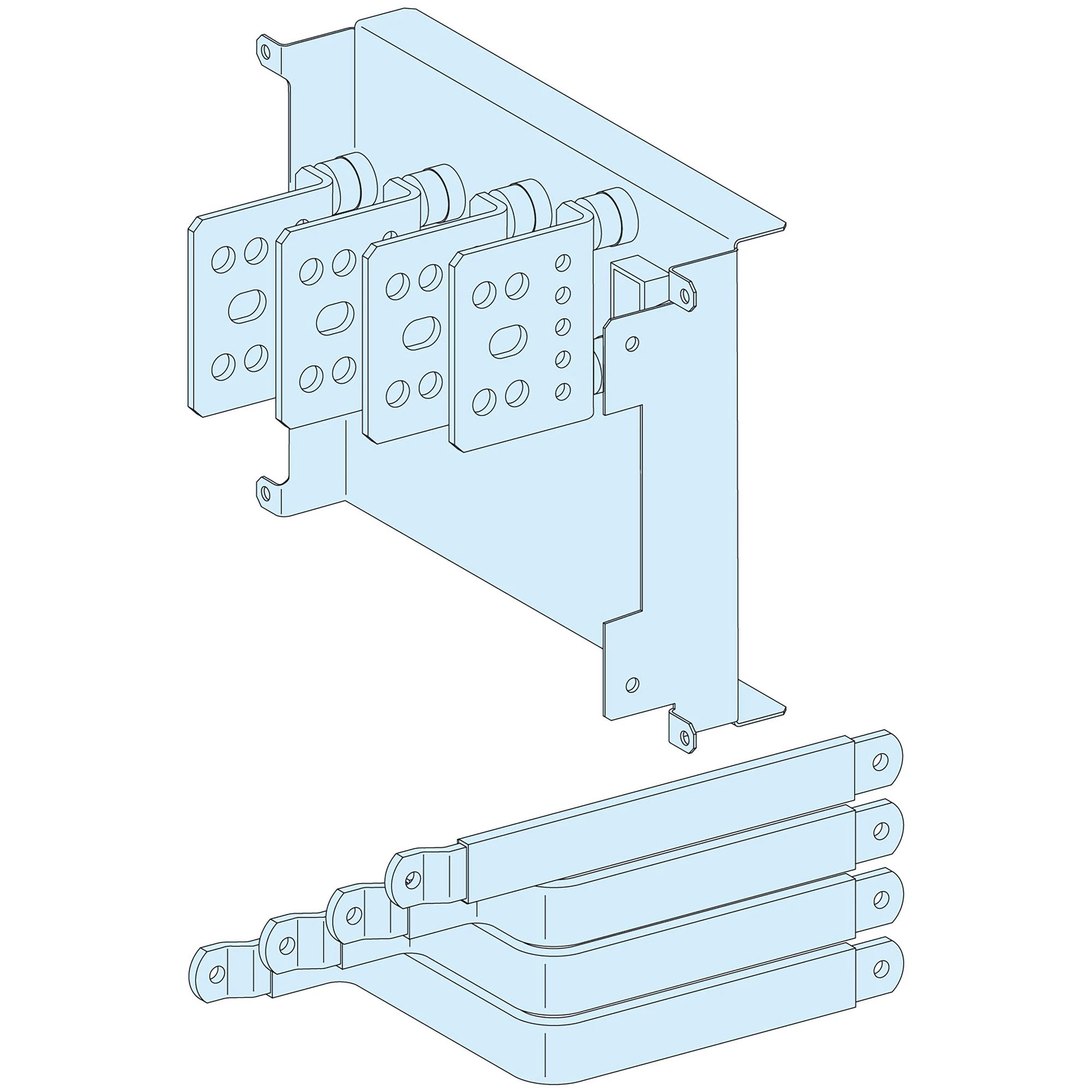 Schneider Electric LVS04456 PrismaSeT-P, Connection extension, ComPacT NSX/NSX Vigi400-630 4-pole,Toggle switch,Fixed mounting,horizontal (img_001)