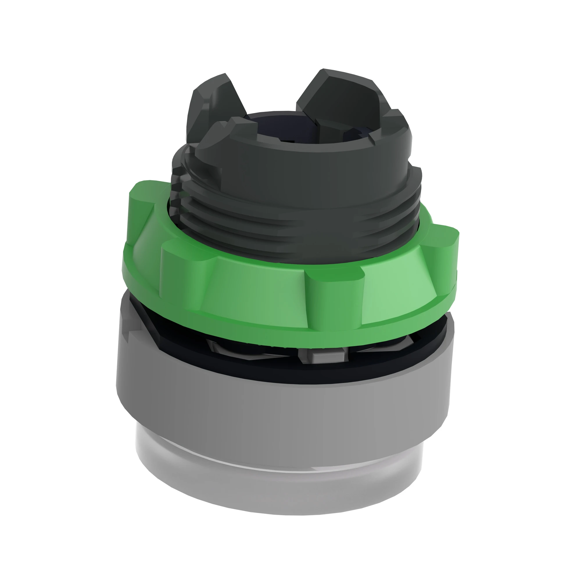 Schneider Electric ZB5AH13C0 Illuminated push button, front element, Harmony XB5, plastic, 22mm, light gray, white, protruding, for universal LED, latching (img_007)