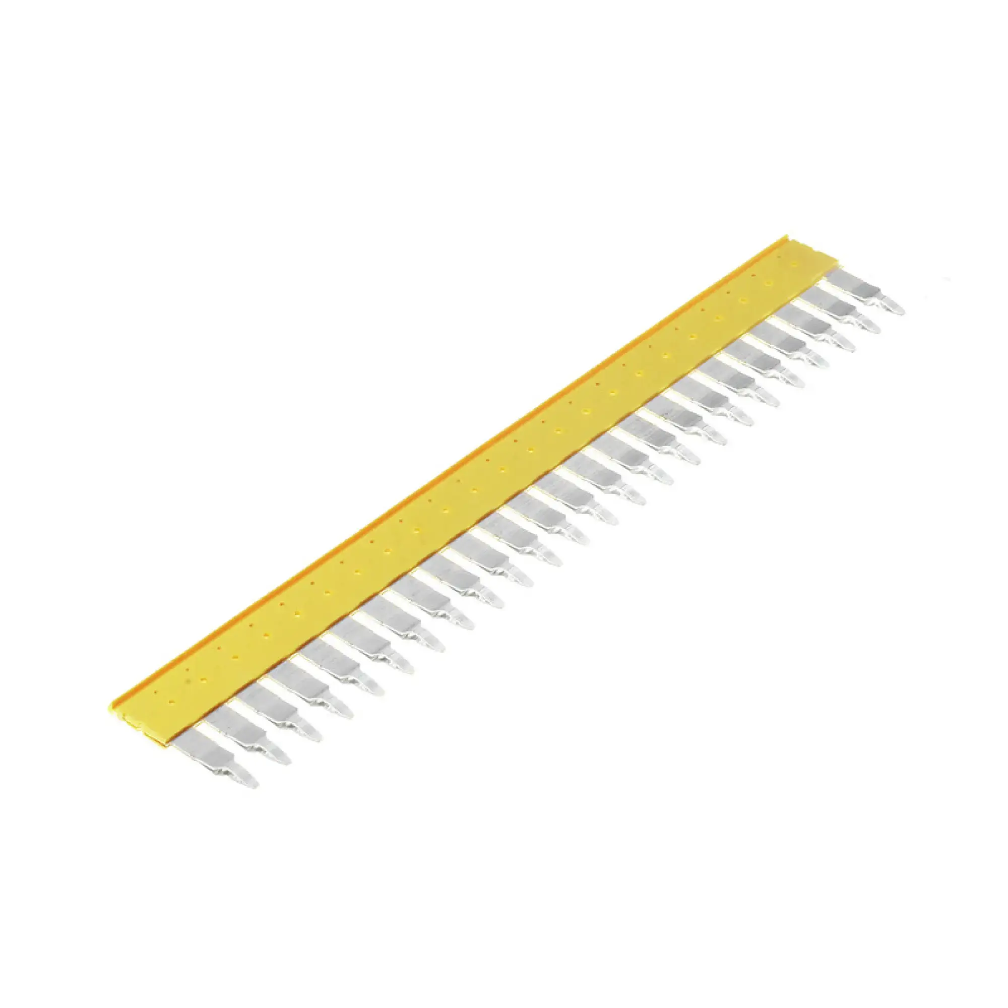 Weidmüller 1908990000 Cross-connector (terminal), Plugged, yellow, 41 A, Number of poles: 24, Pitch in mm: 8.10, Insulated: Yes, Width: 3.1 mm (img_001)