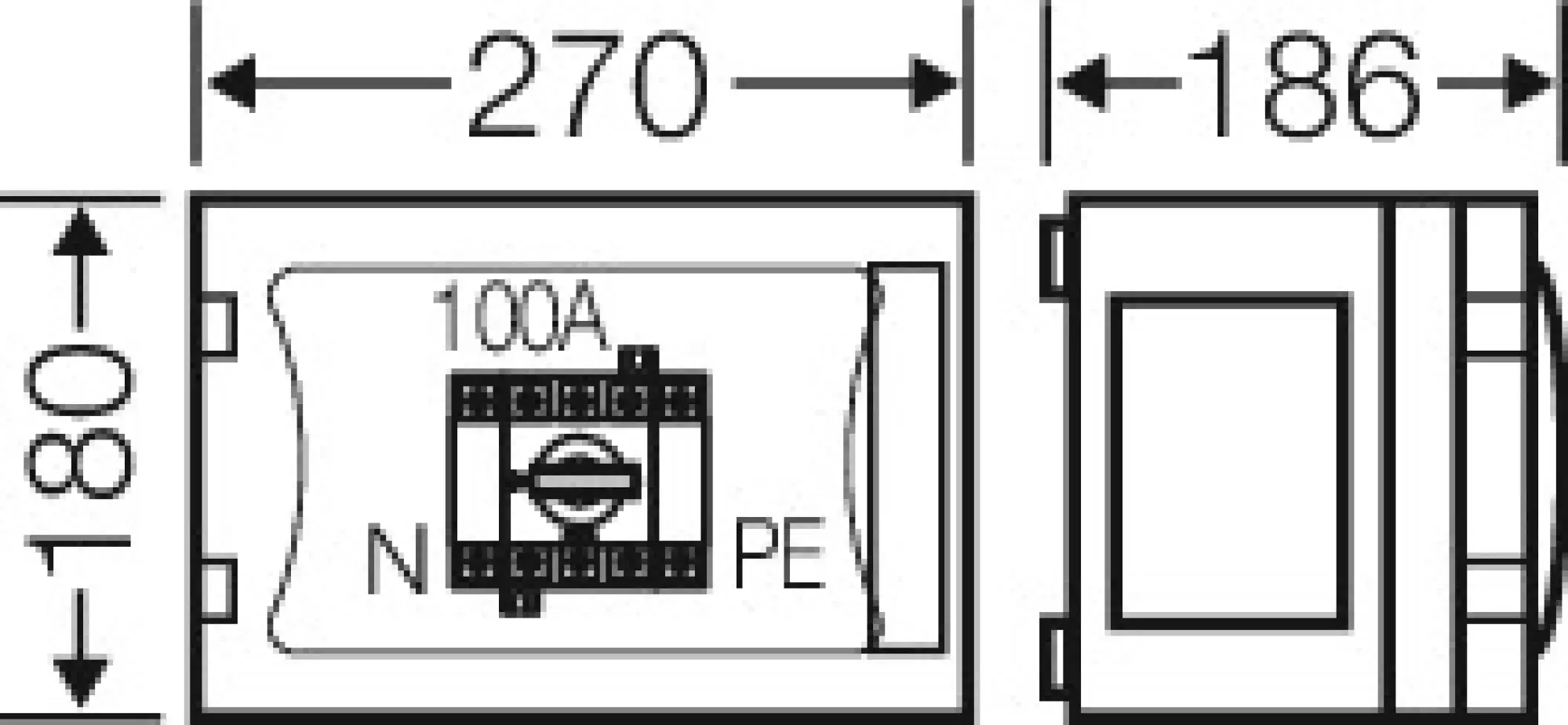 Hensel 68000030 ENYSTAR-Lastschaltergehäuse 100 A, 3polig + PE + N FP 5102 (img_002)