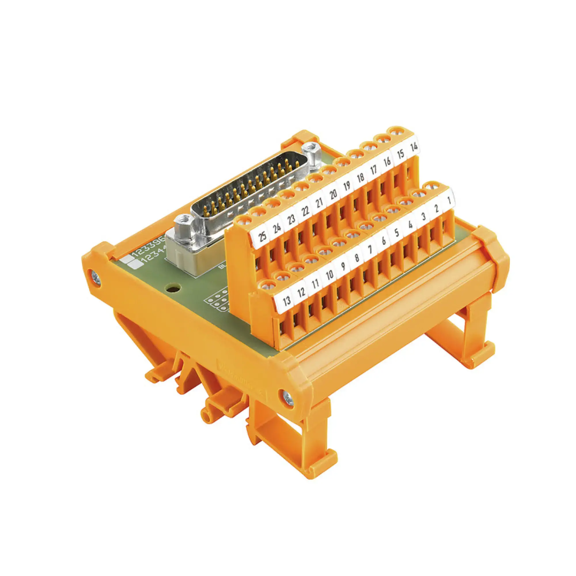 Weidmüller 8005181001 Interface module with terminal, connector, D-sub connectors, acc. to IEC 60807 / DIN 41652, 25-pole plug, LL2N 5.08 mm, Screw connection (img_001)
