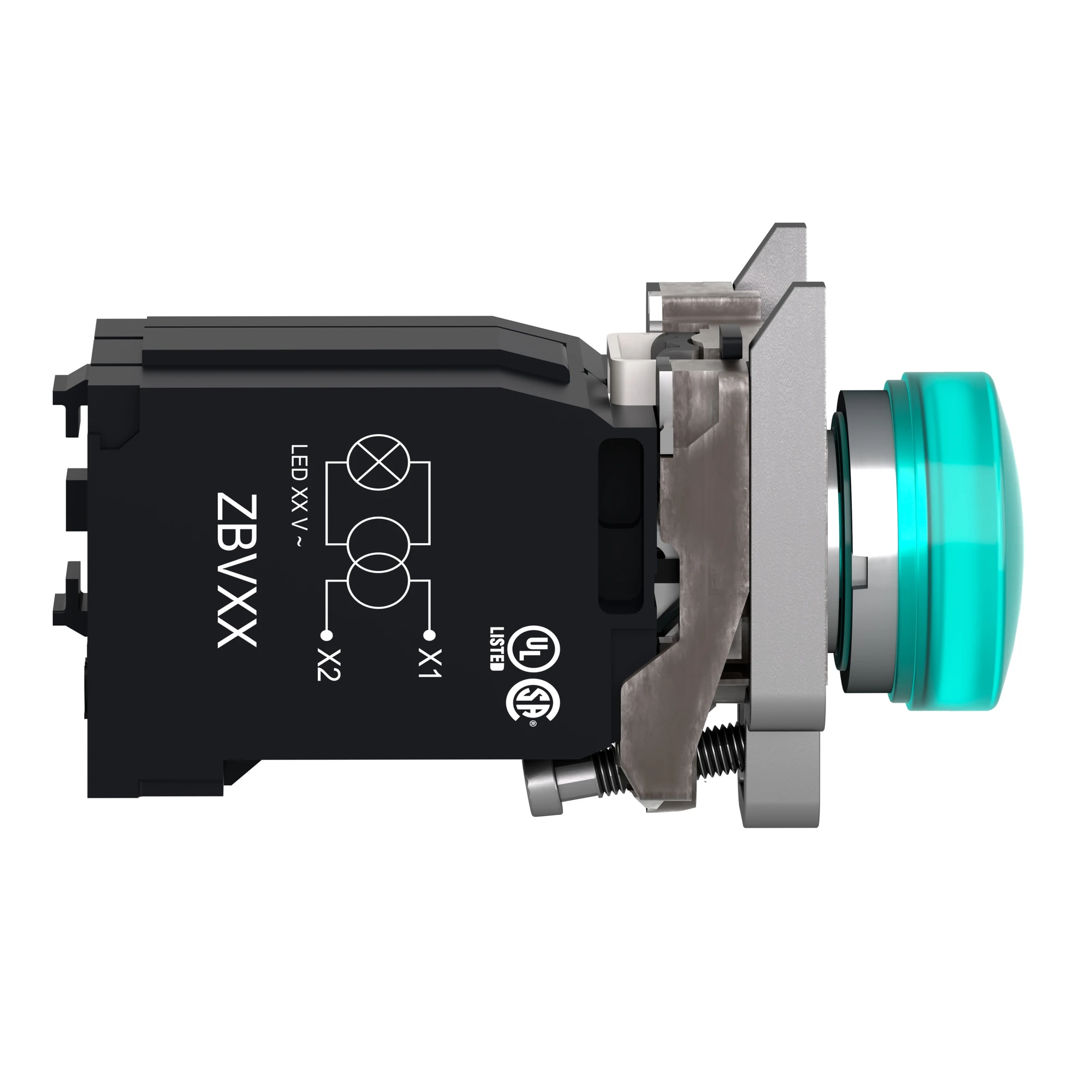 Schneider Electric XB4BV33 Pilot light, Harmony XB4, metal, 22mm, green, with transformer, BA9s incandescent bulb, smooth calotte, screw terminal, 120V AC (img_003) Schneider Electric XB4BV33 Pilot light, Harmony XB4, metal, 22mm, green, with transformer, BA9s incandescent bulb, smooth calotte, screw terminal, 120V AC (img_003)