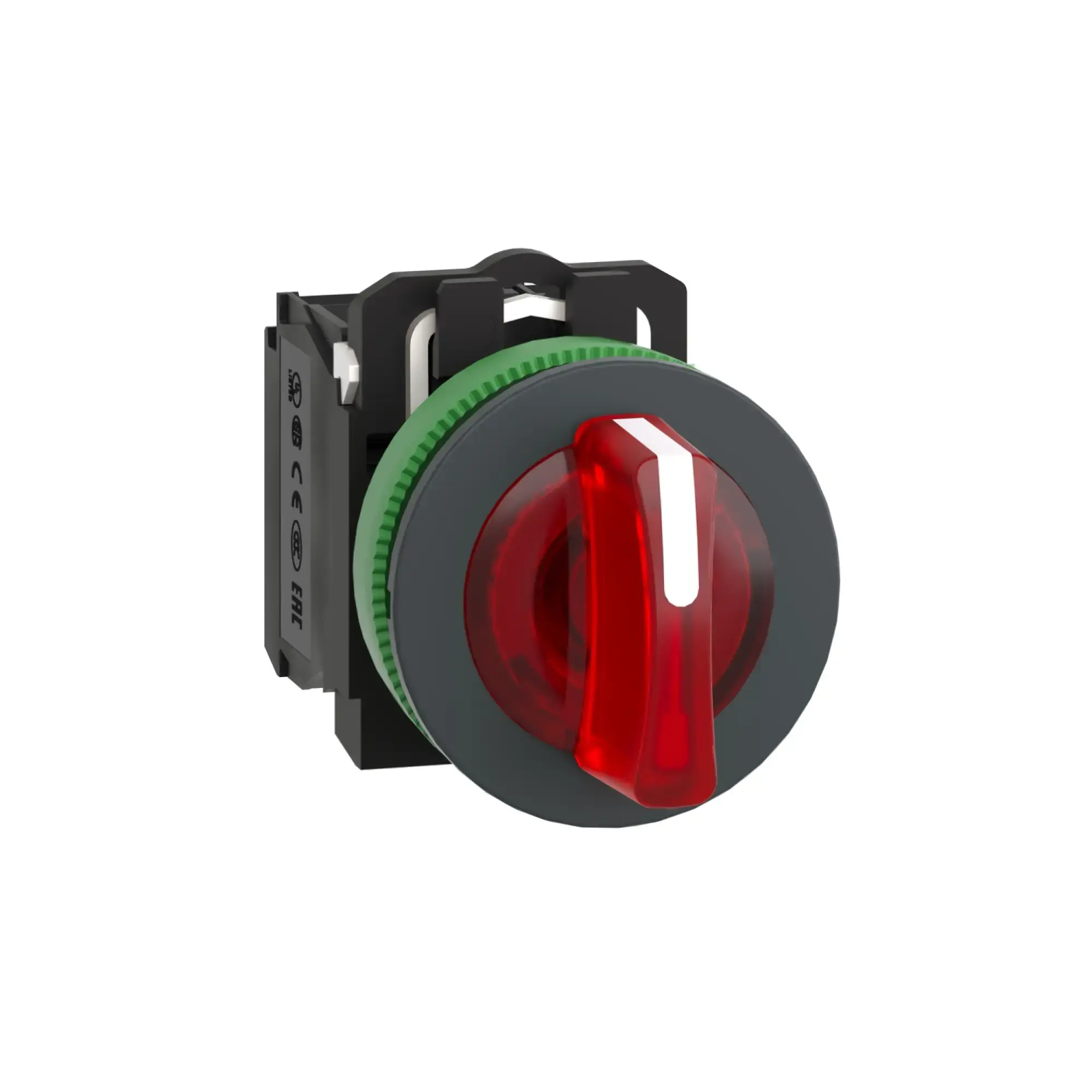 Schneider Electric XB5FK134G5 Illuminated selector switch, Harmony XB5F, plastic, red, 30mm, universal LED, 3 positions, 1NC + 1NO, 110-120V AC (img_001) Schneider Electric XB5FK134G5 Illuminated selector switch, Harmony XB5F, plastic, red, 30mm, universal LED, 3 positions, 1NC + 1NO, 110-120V AC (img_001)