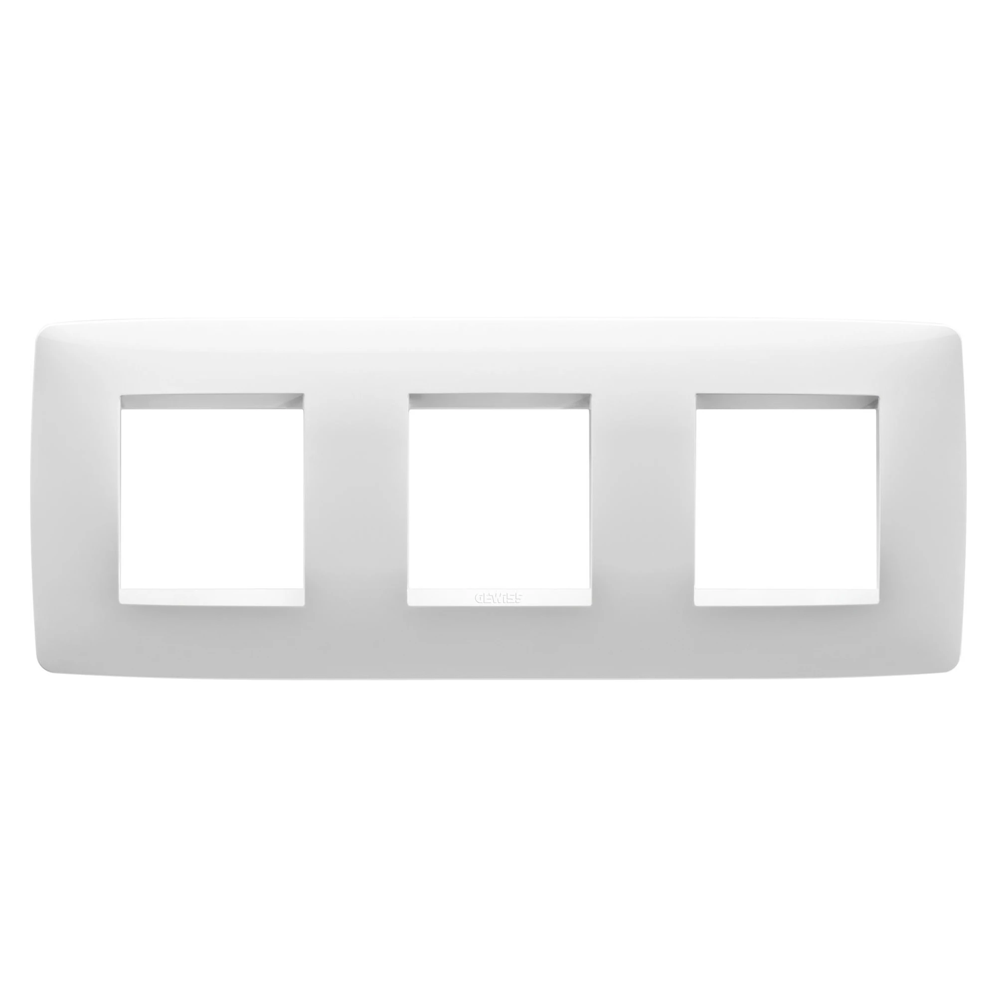 GEWISS GW16126TB ONE INTERNATIONAL PLATE - TECHNOPOLYMER - 2+2+2 MODULES HORIZONTAL - WHITE - CHORUSMART (img_001)