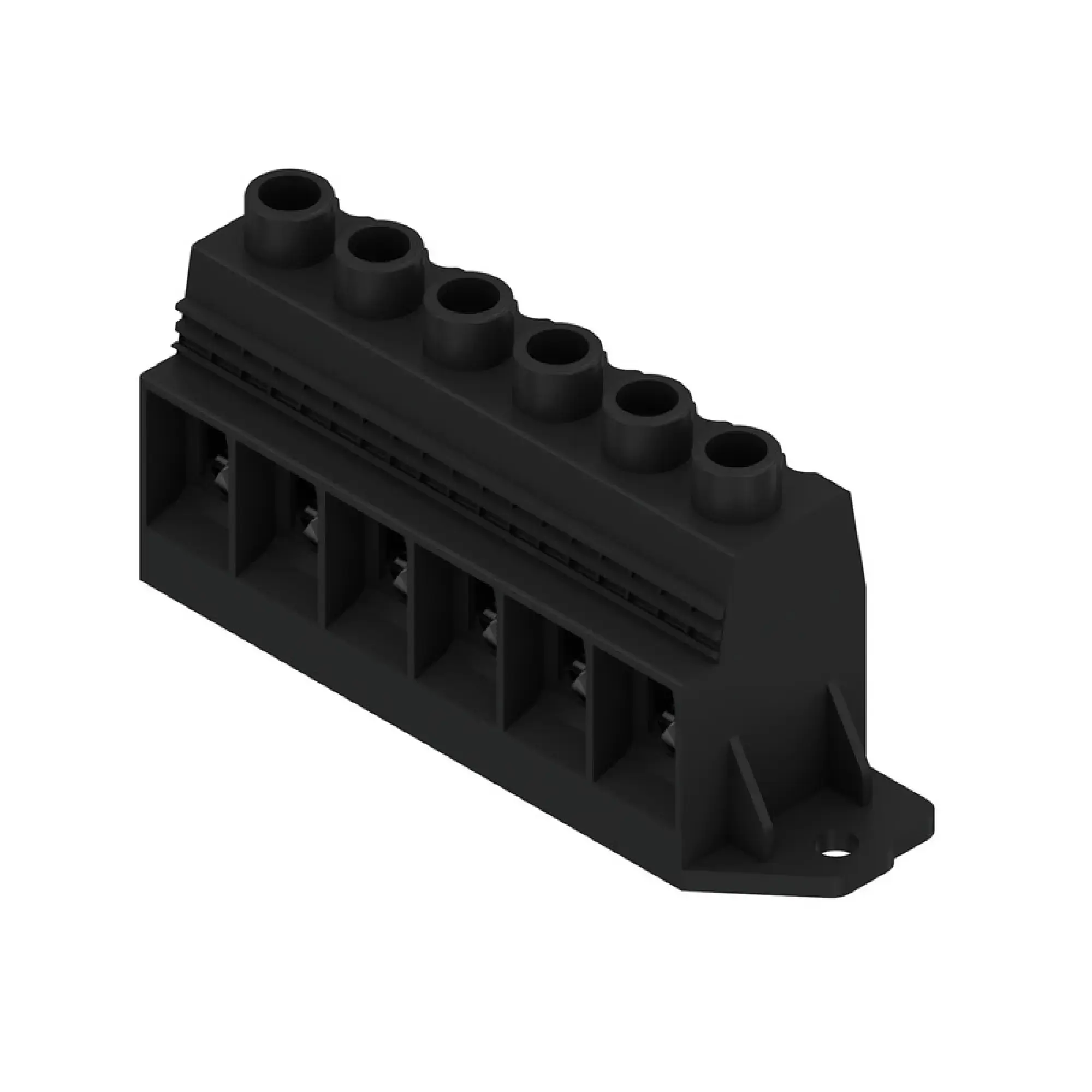 Weidmüller 1386520000 PCB terminal, 1000 V, 150 A, Pitch in mm: 15.00, 50 mm², Number of poles: 6, Clamping yoke connection, THT solder connection, 90°, Box (img_001) Weidmüller 1386520000 PCB terminal, 1000 V, 150 A, Pitch in mm: 15.00, 50 mm², Number of poles: 6, Clamping yoke connection, THT solder connection, 90°, Box (img_001)