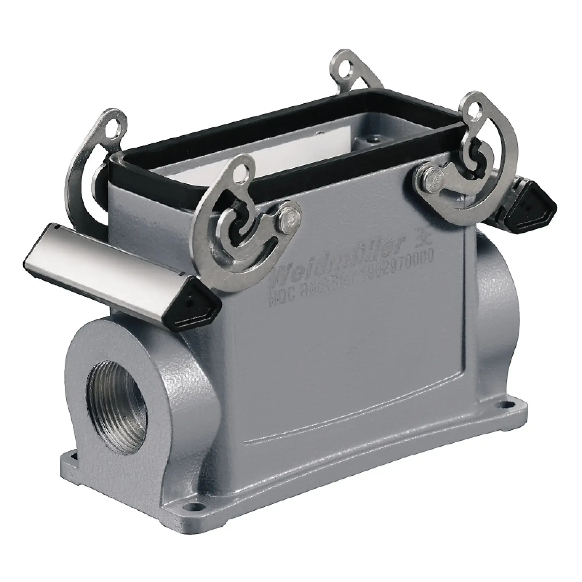 Weidmüller 1292700000 Housing (industry plug-in connectors), Base housing, Side-locking clamp on lower side, Size: 6, IP65 (in plugged condition) (img_001) Weidmüller 1292700000 Housing (industry plug-in connectors), Base housing, Side-locking clamp on lower side, Size: 6, IP65 (in plugged condition) (img_001)