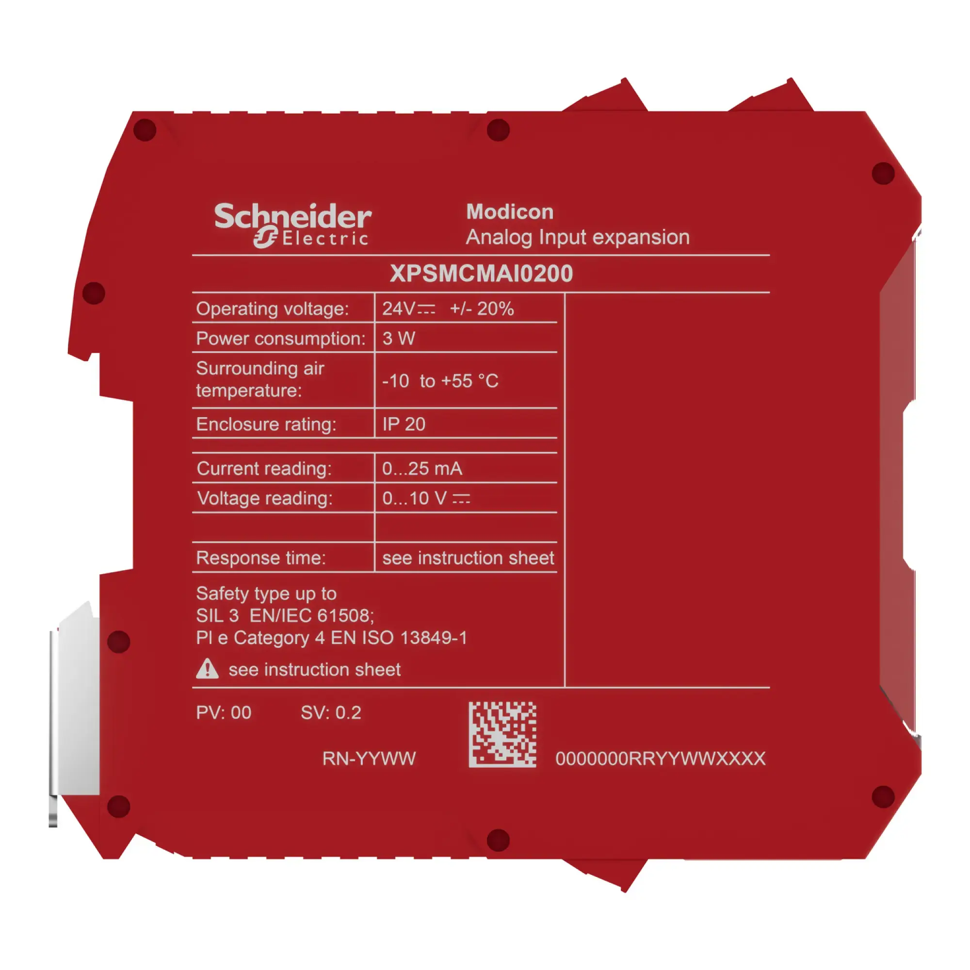 Schneider Electric XPSMCMAI0200 Analoges Erweiterungsmodul Modicon XPSMCM, 2 sichere Analogeingänge, 0/2-10V, 0/4-20 mA, Schraubklemmen XPSMCMAI0200 (img_006) Schneider Electric XPSMCMAI0200 Analoges Erweiterungsmodul Modicon XPSMCM, 2 sichere Analogeingänge, 0/2-10V, 0/4-20 mA, Schraubklemmen XPSMCMAI0200 (img_006)